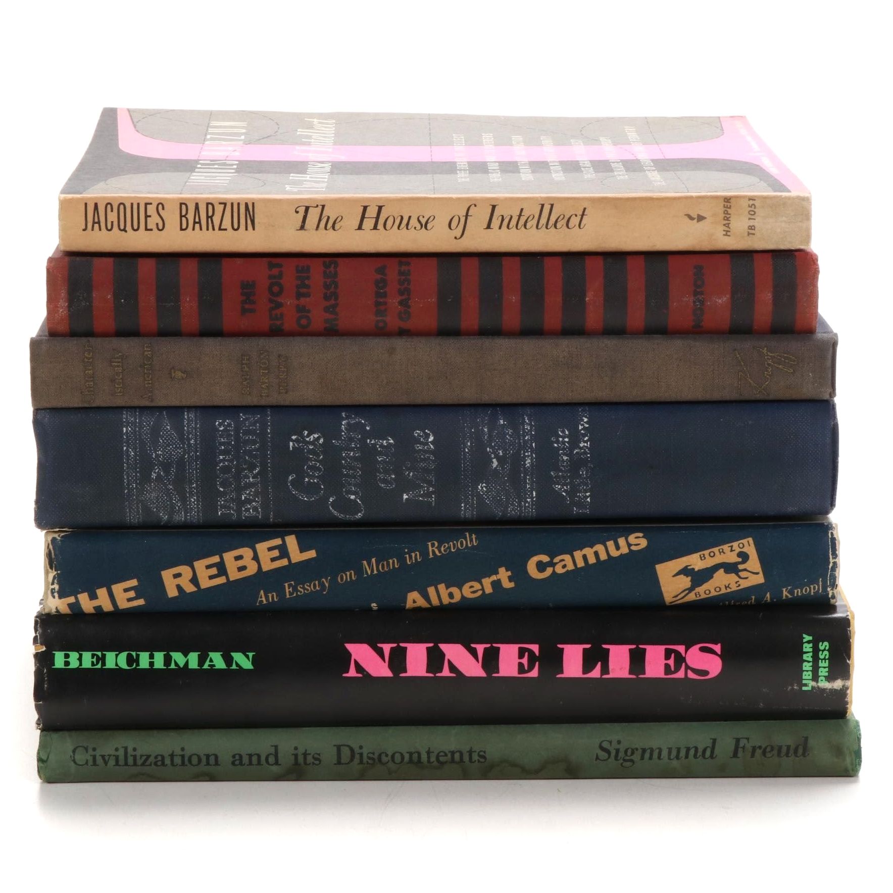 "The Rebel" by Albert Camus with Books on Social Criticism