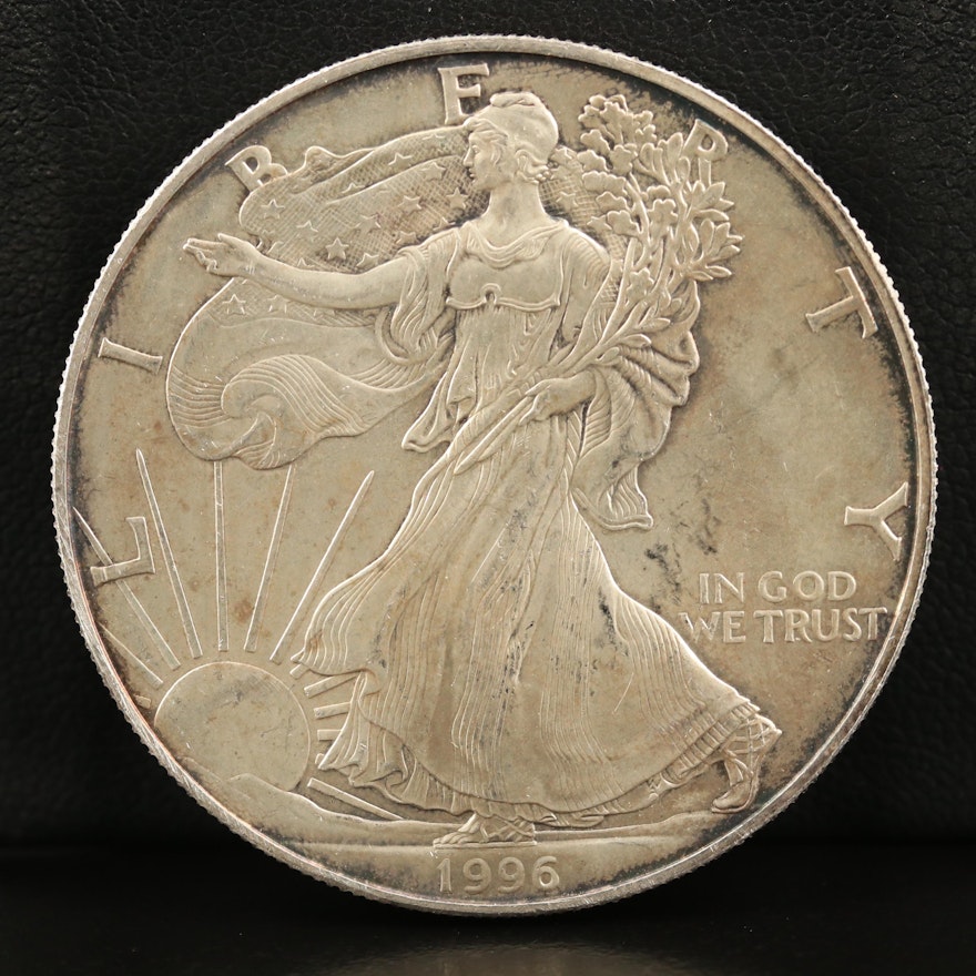 Key Date .999 Fine American Silver Eagle Coin, 1996
