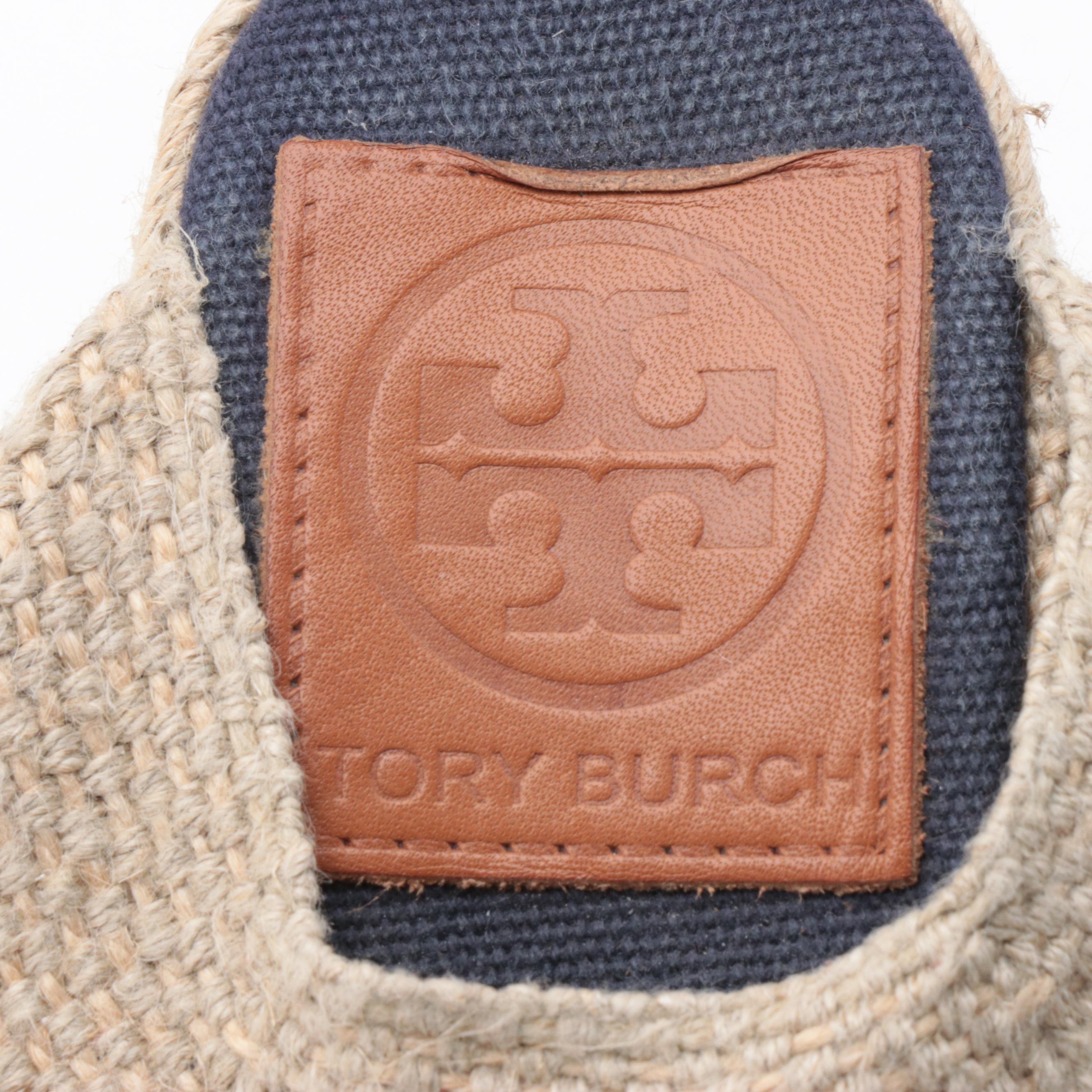 Tory Burch Miller Black Leather Sandals and Emil Espadrille Wedge Sandals