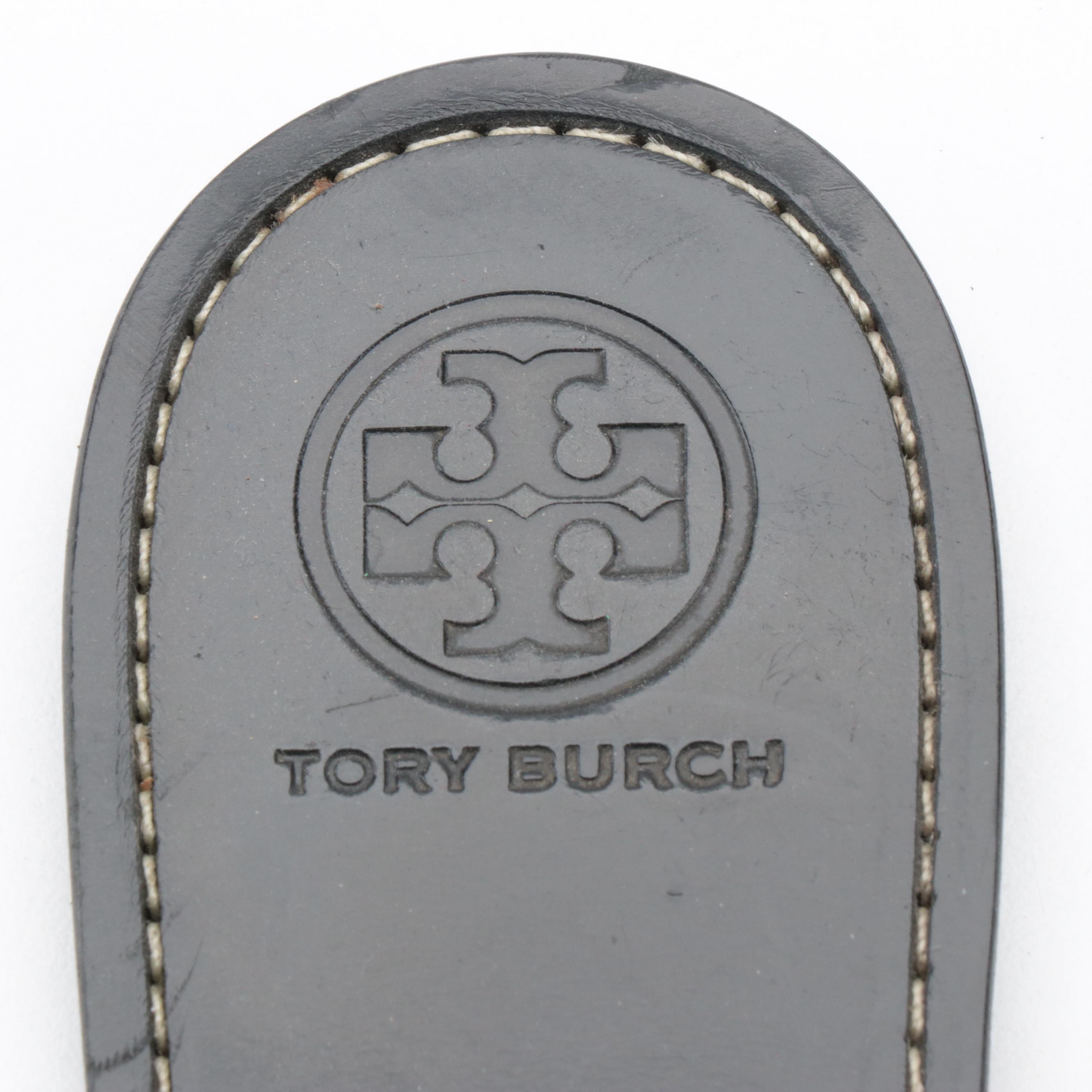 Tory Burch Miller Black Leather Sandals and Emil Espadrille Wedge Sandals