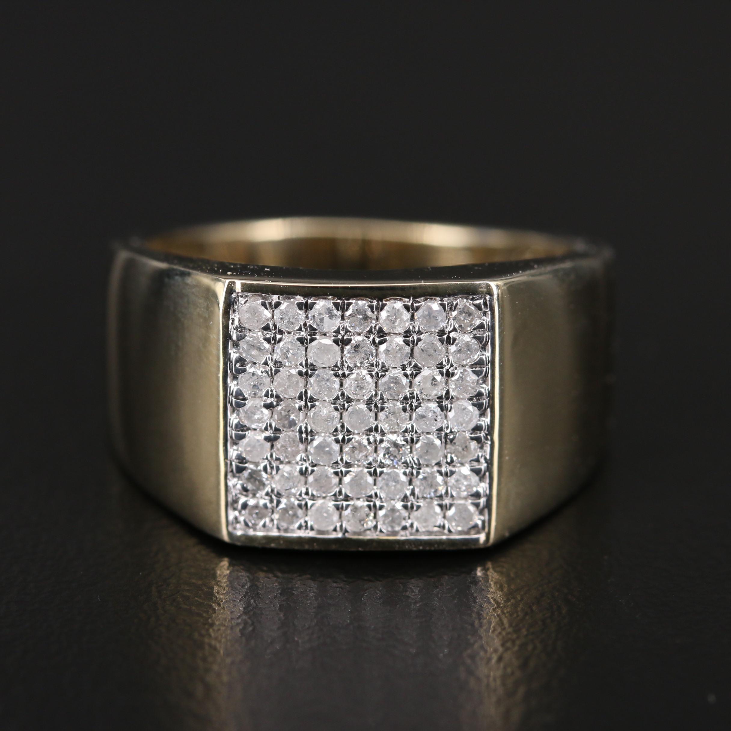 10K Diamond Cluster Ring