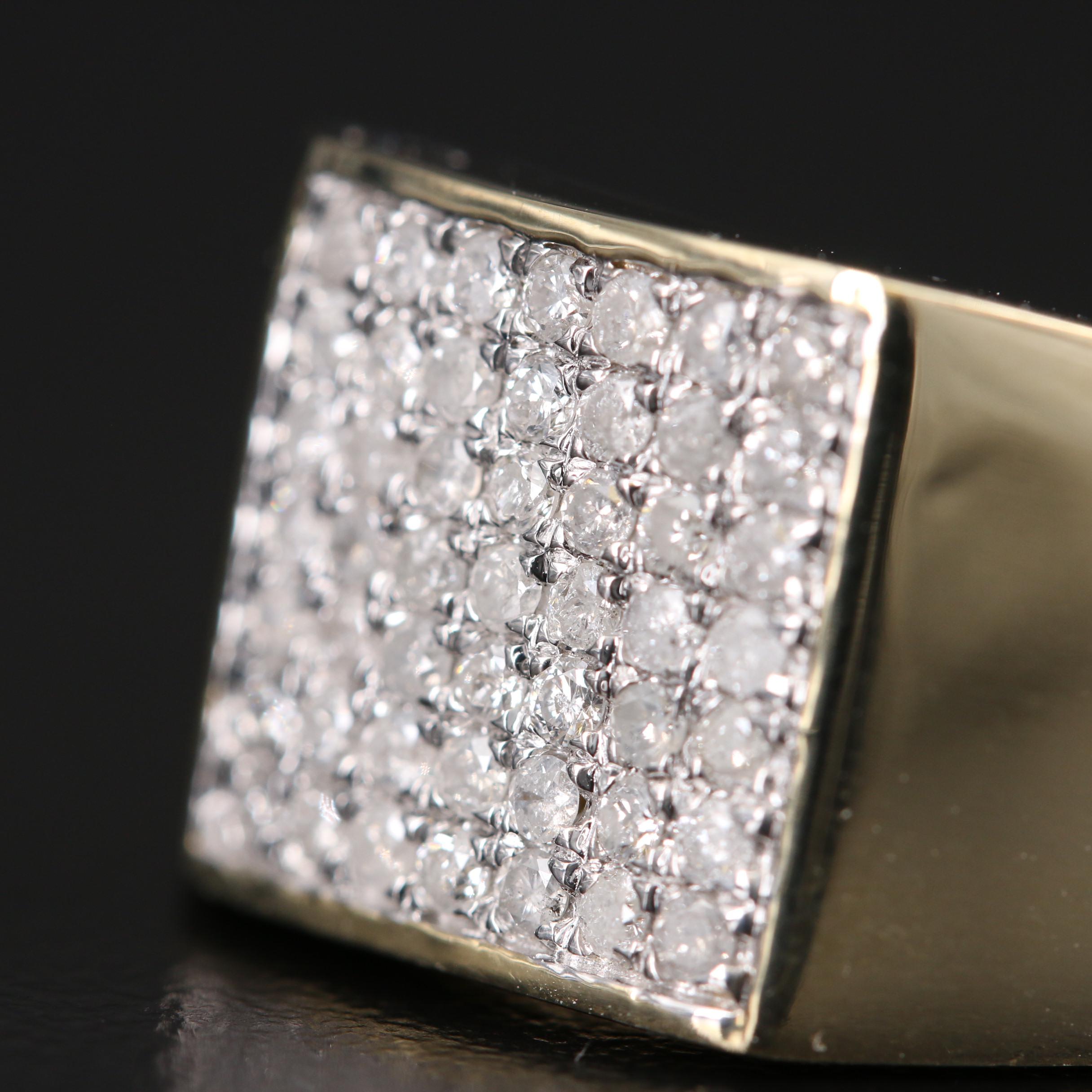 10K Diamond Cluster Ring