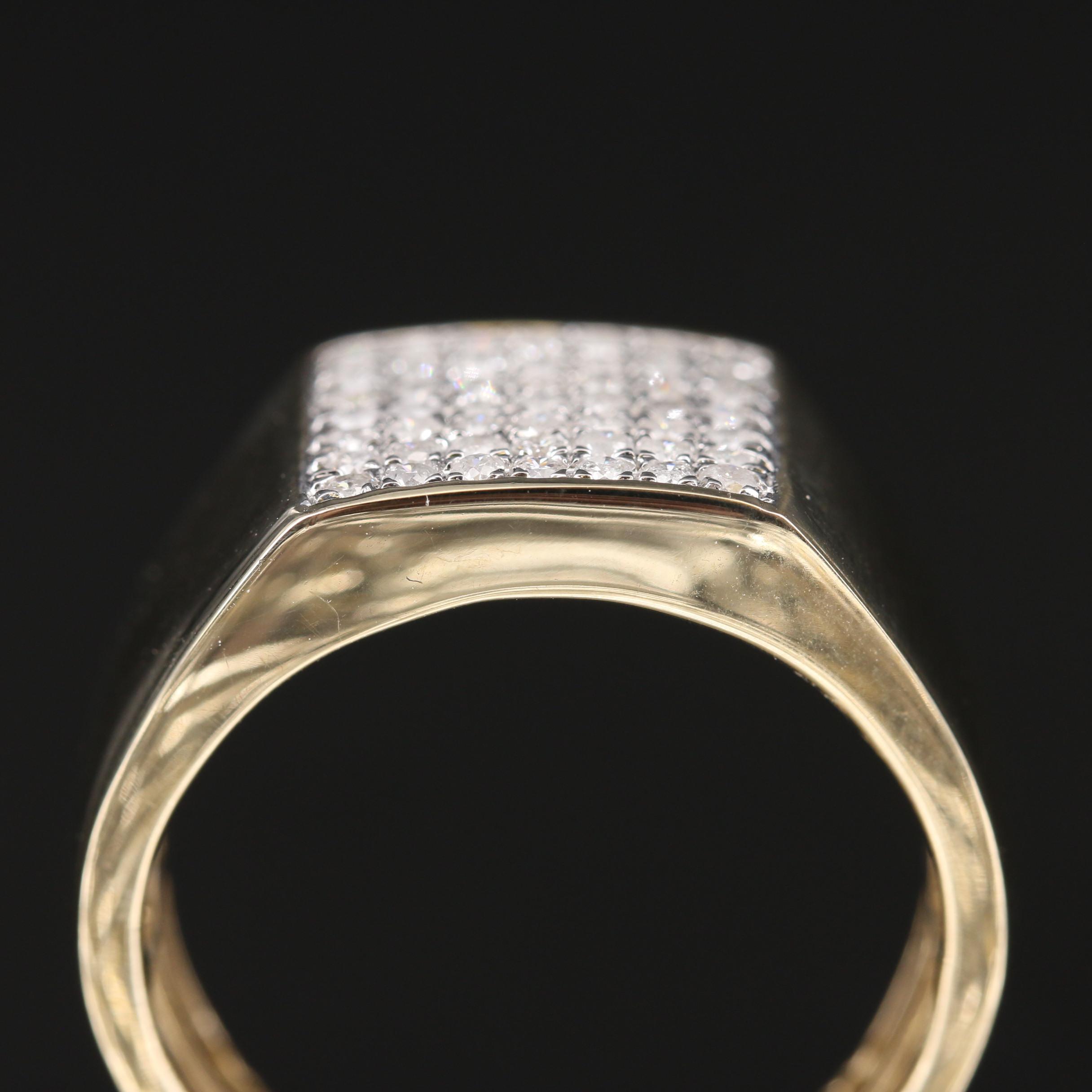 10K Diamond Cluster Ring