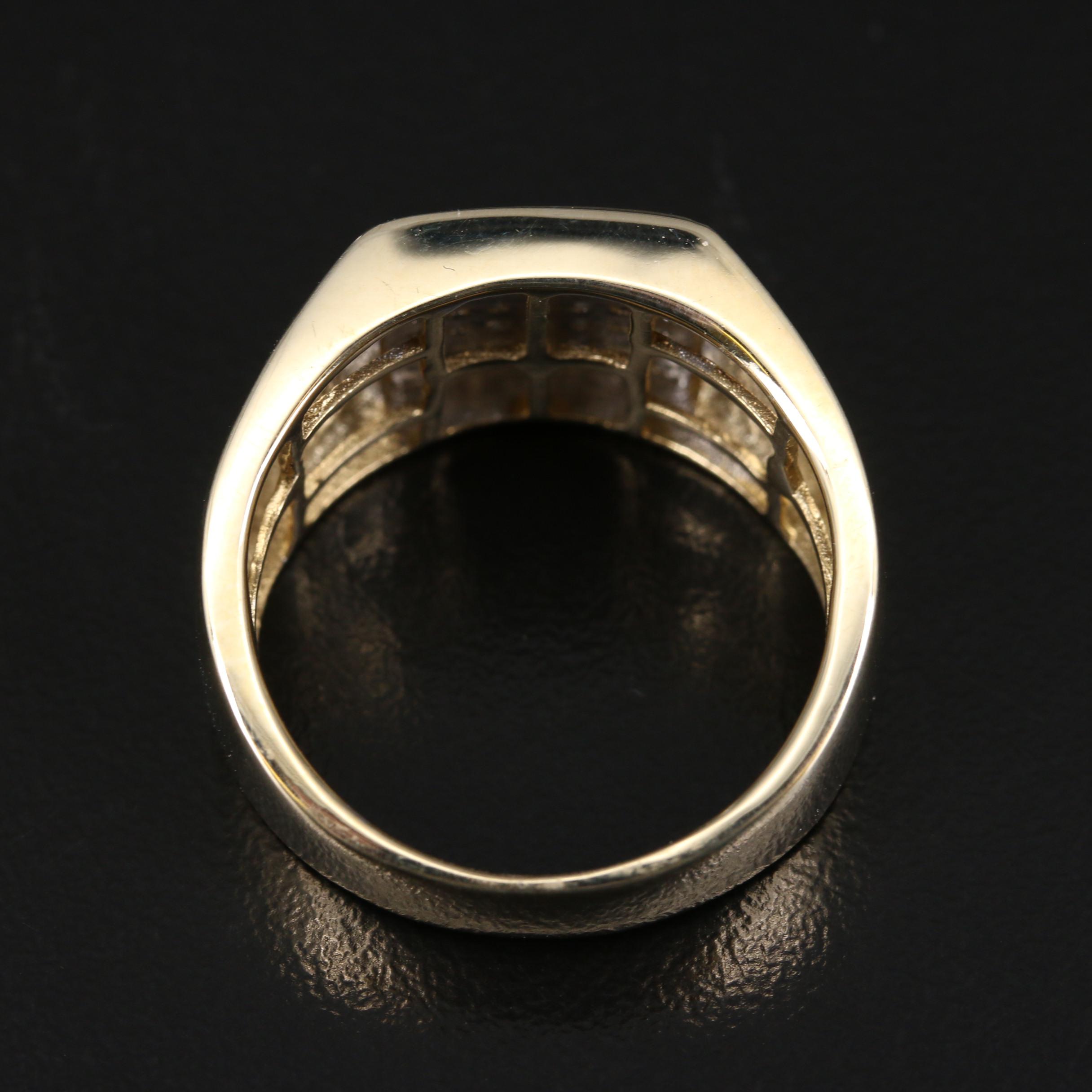 10K Diamond Cluster Ring