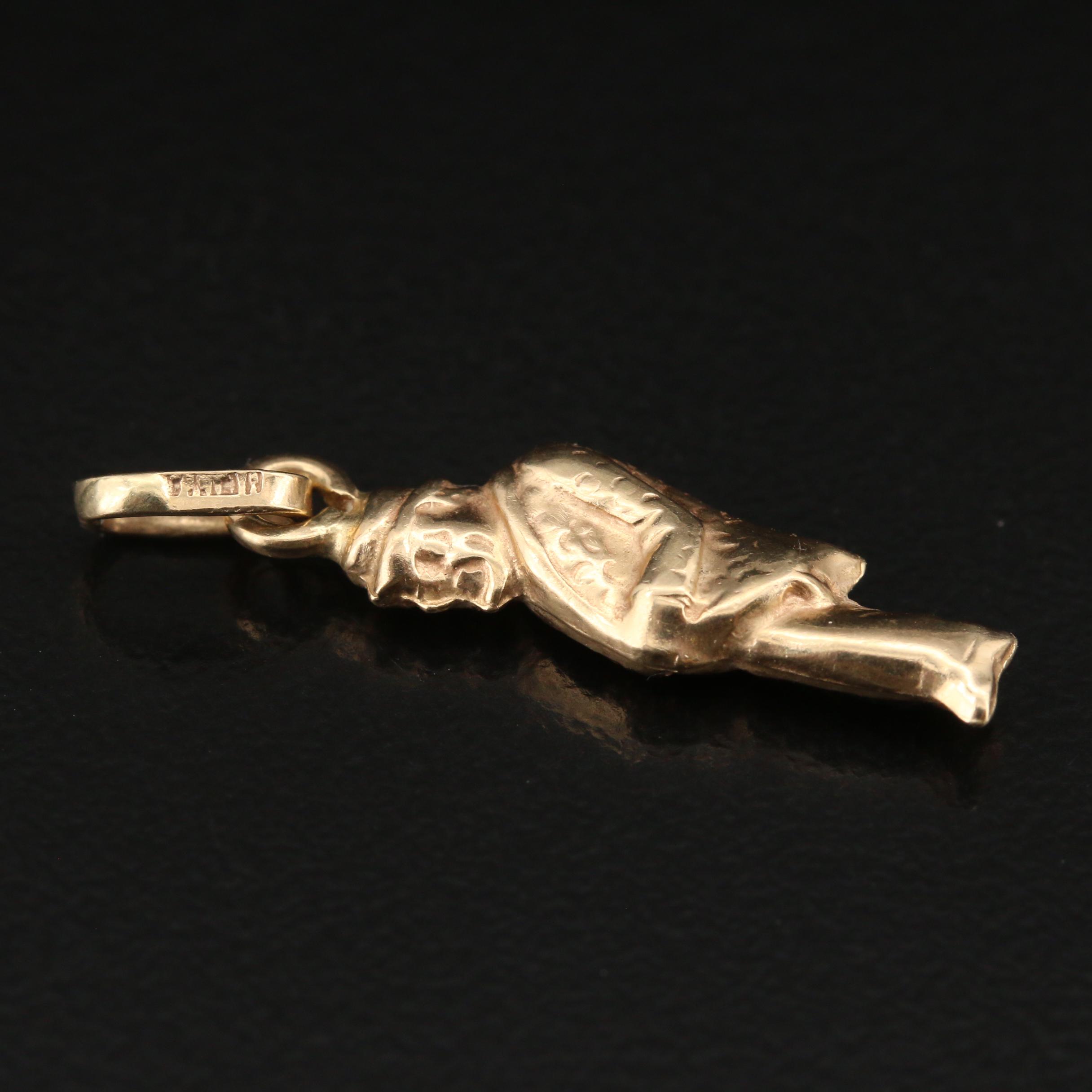 14K Hunchback Gobbo Charm