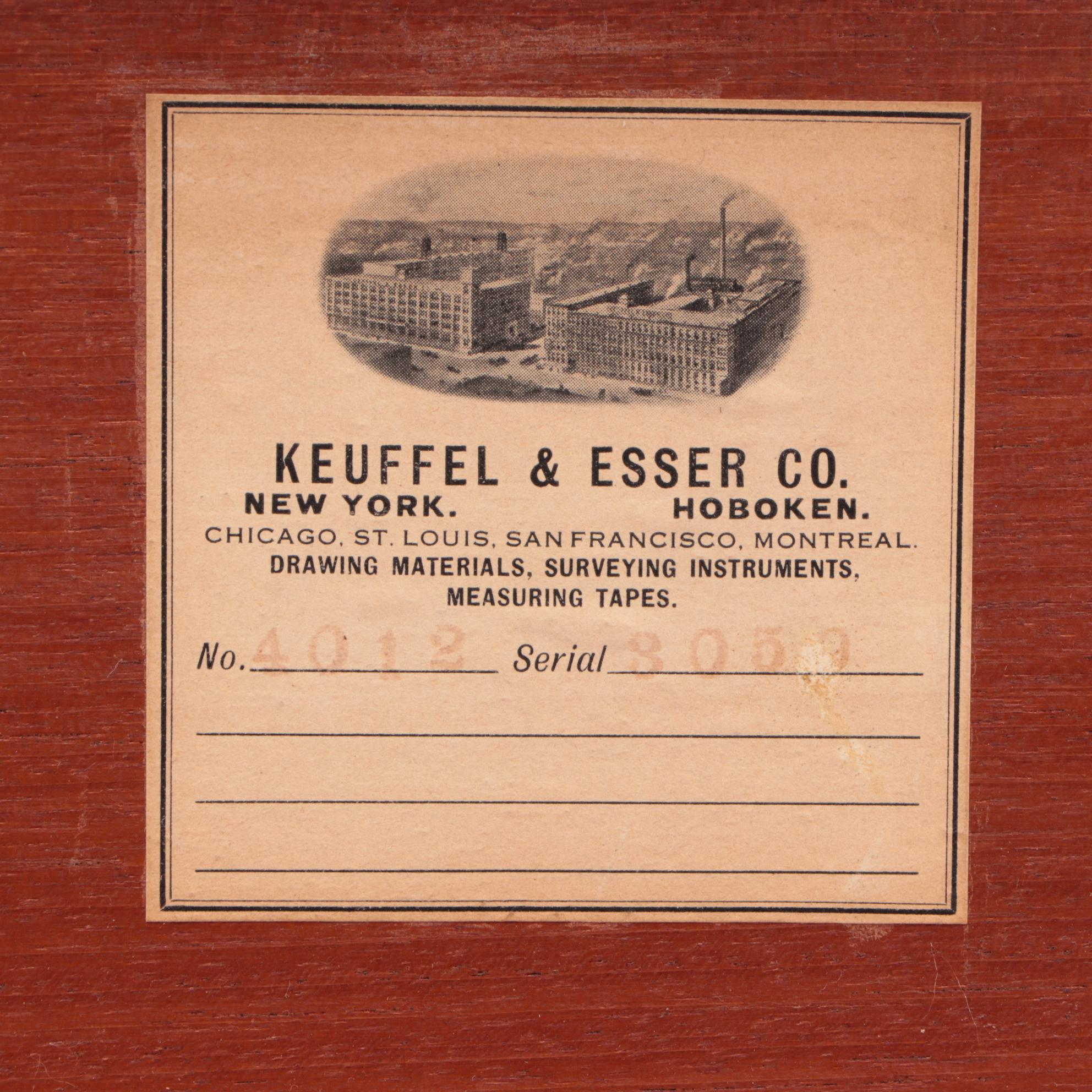 Thacher's Cylindrical Slide Rule Calculating Instrument with Case and Booklet