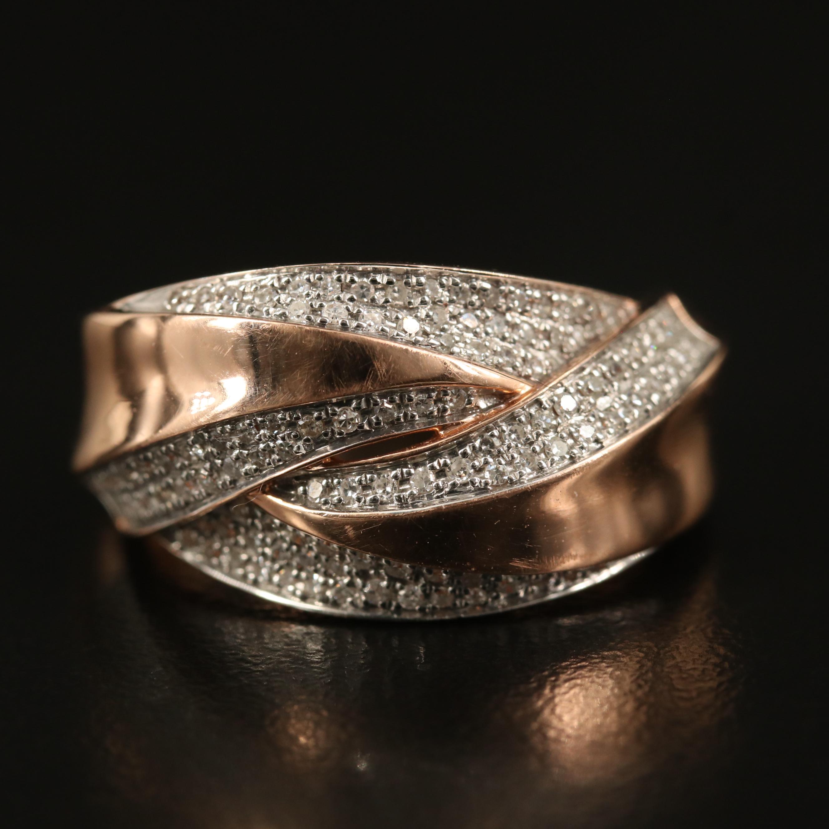 EFFY 14K Diamond Crossover Ring