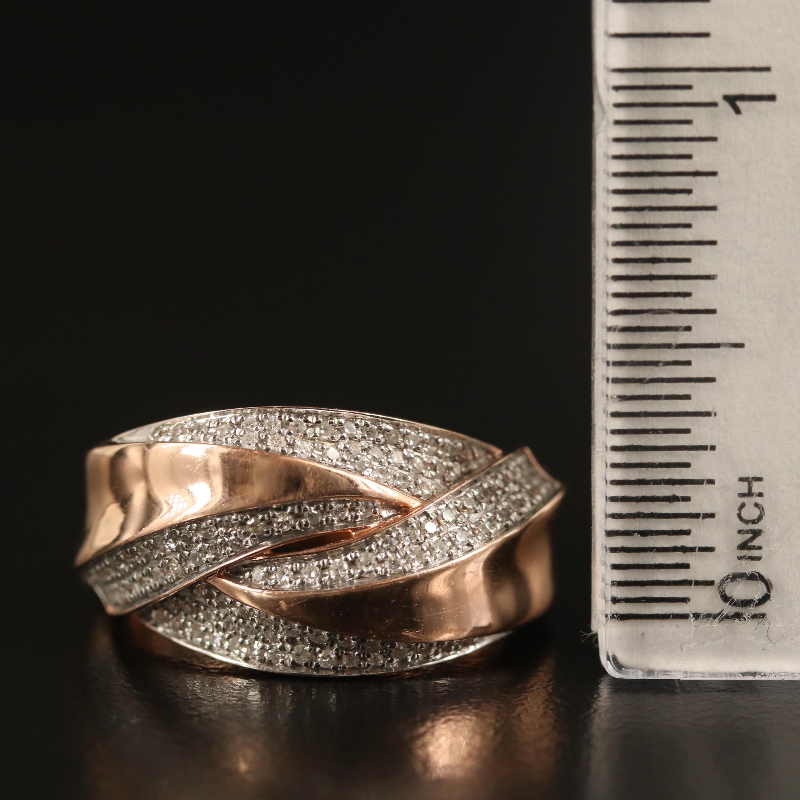 EFFY 14K Diamond Crossover Ring