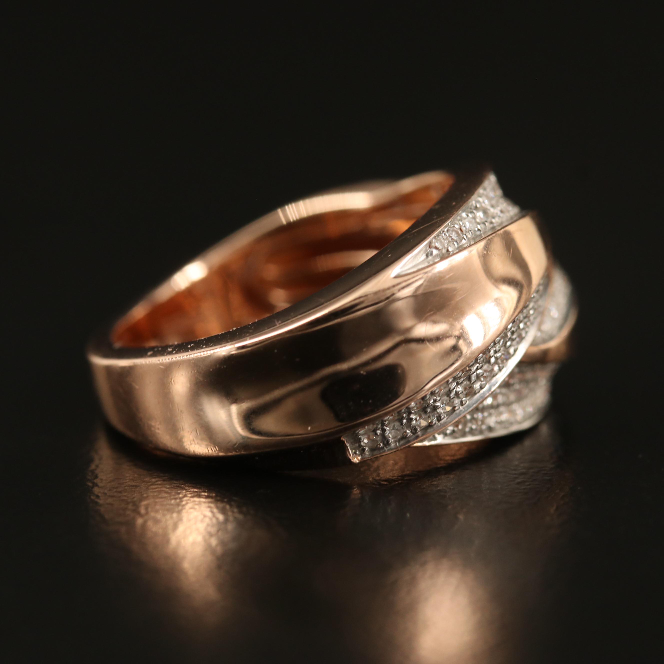 EFFY 14K Diamond Crossover Ring