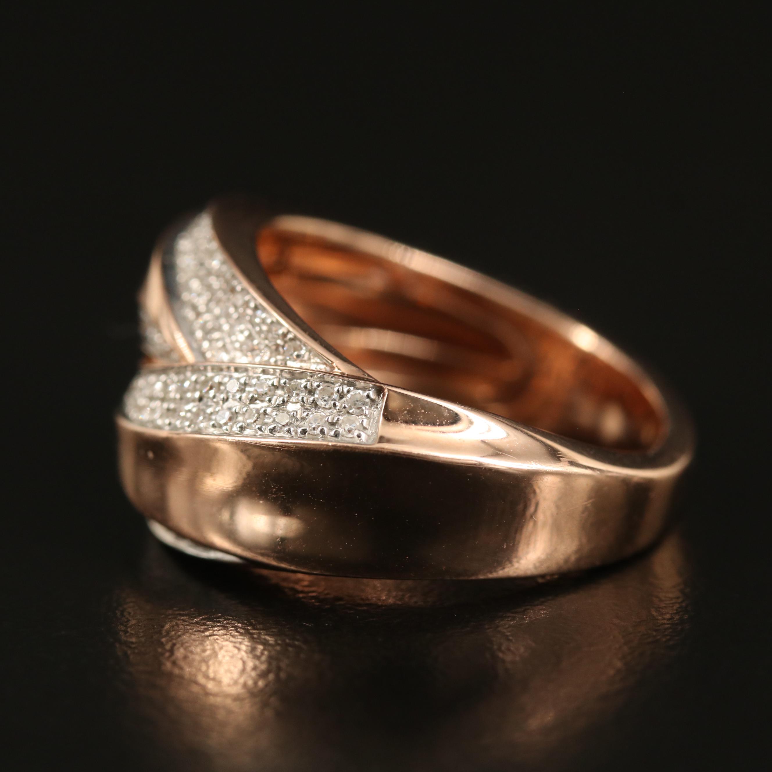 EFFY 14K Diamond Crossover Ring