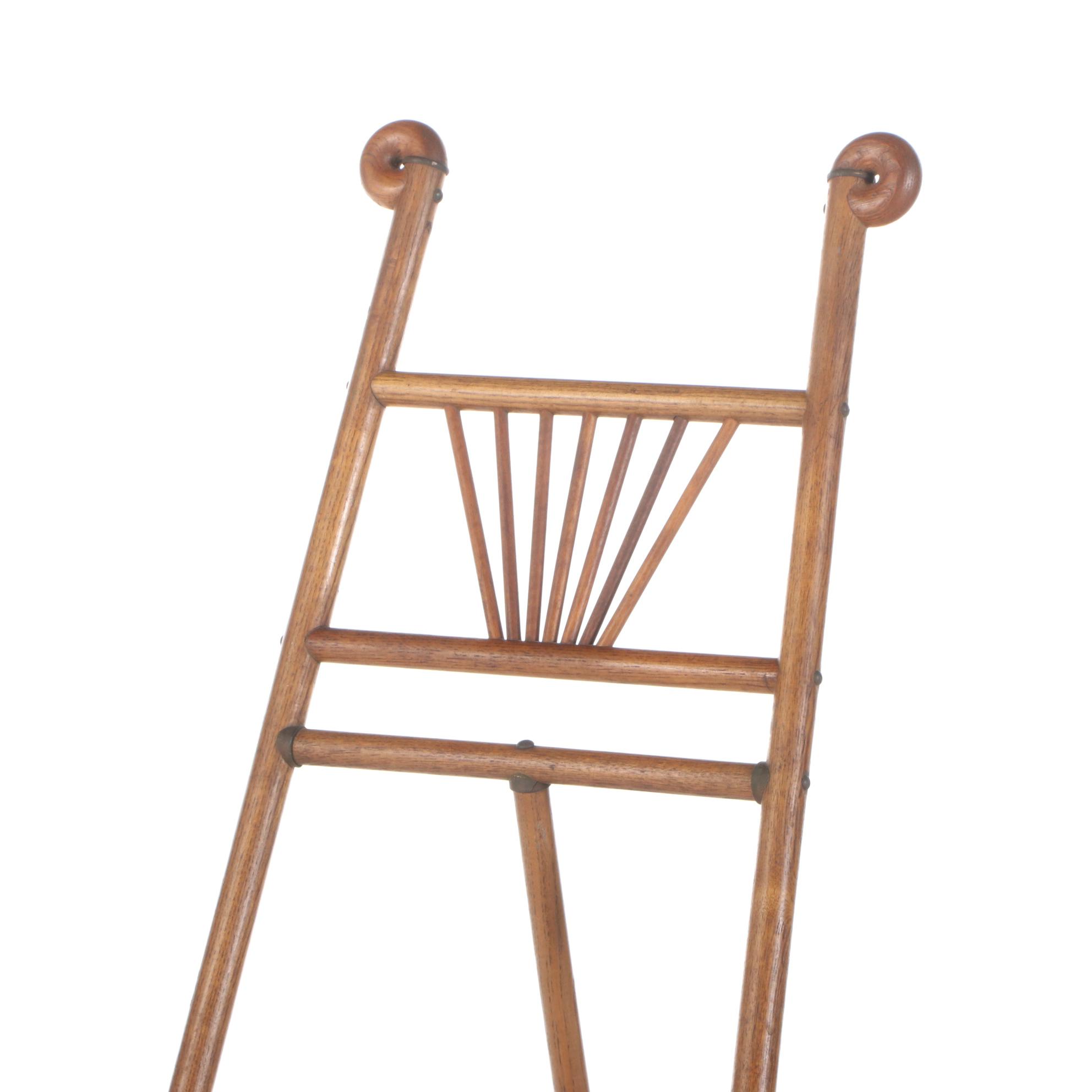 Victorian Aesthetic Movement Oak Parlor Easel, circa 1900