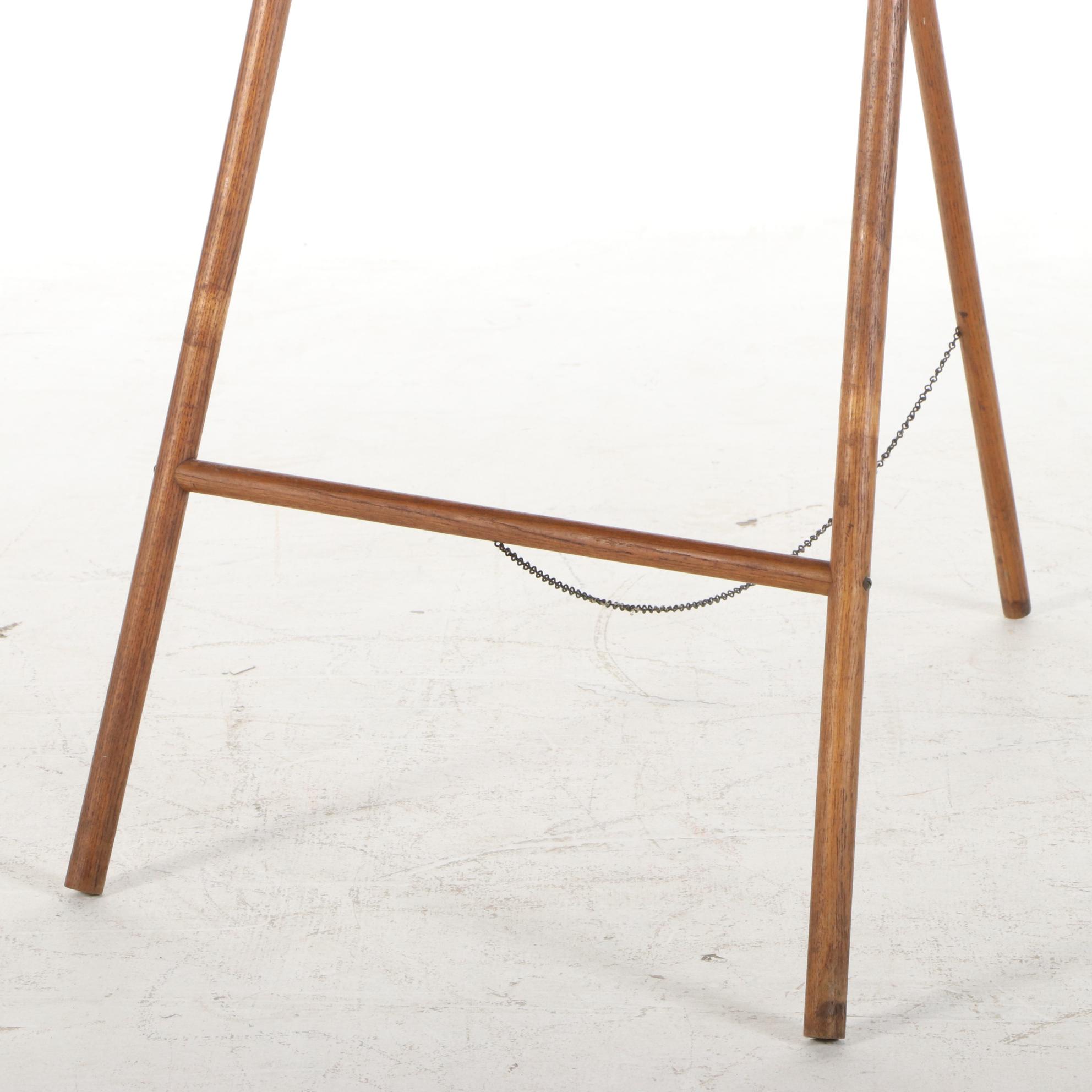 Victorian Aesthetic Movement Oak Parlor Easel, circa 1900