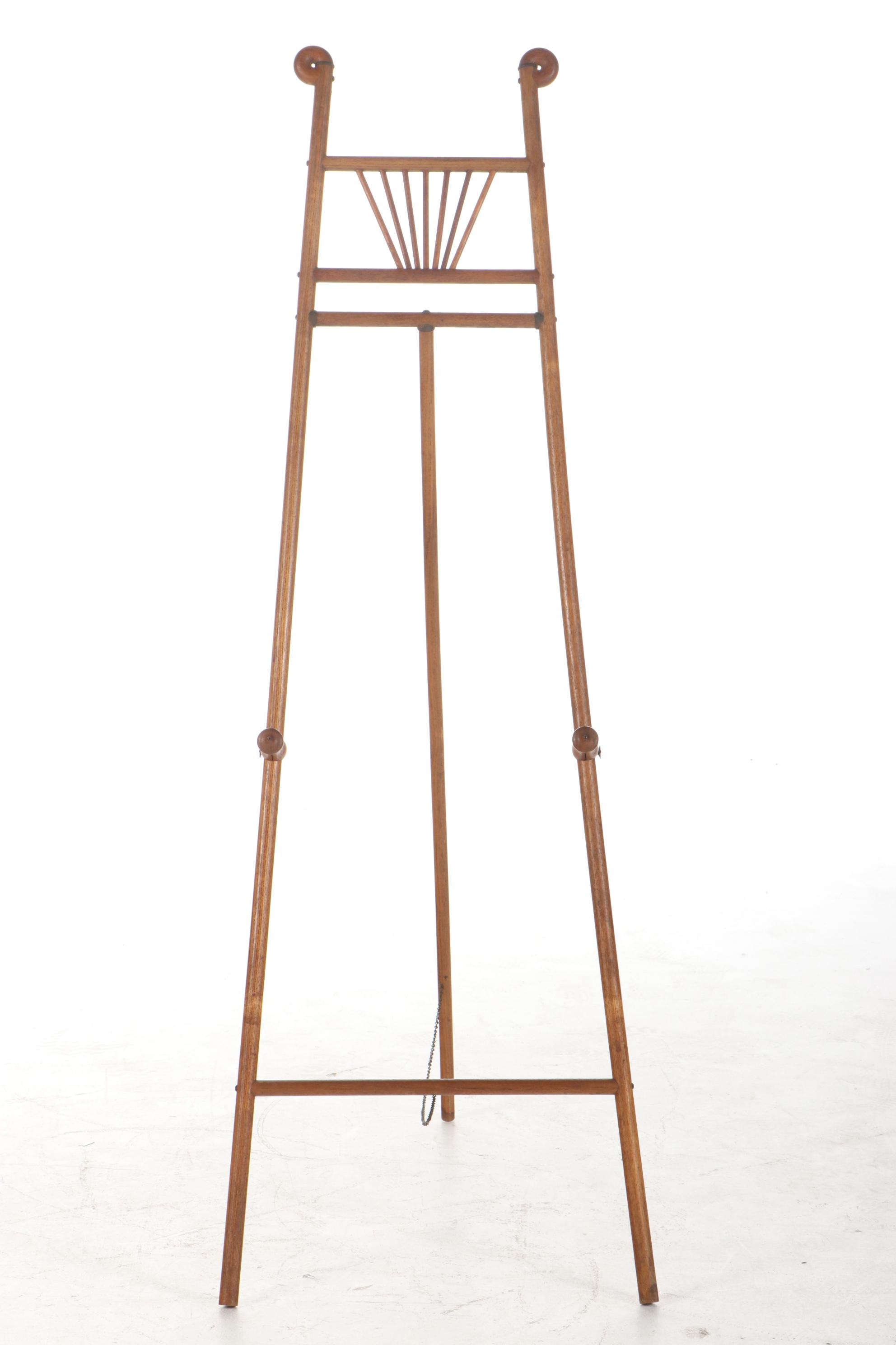 Victorian Aesthetic Movement Oak Parlor Easel, circa 1900