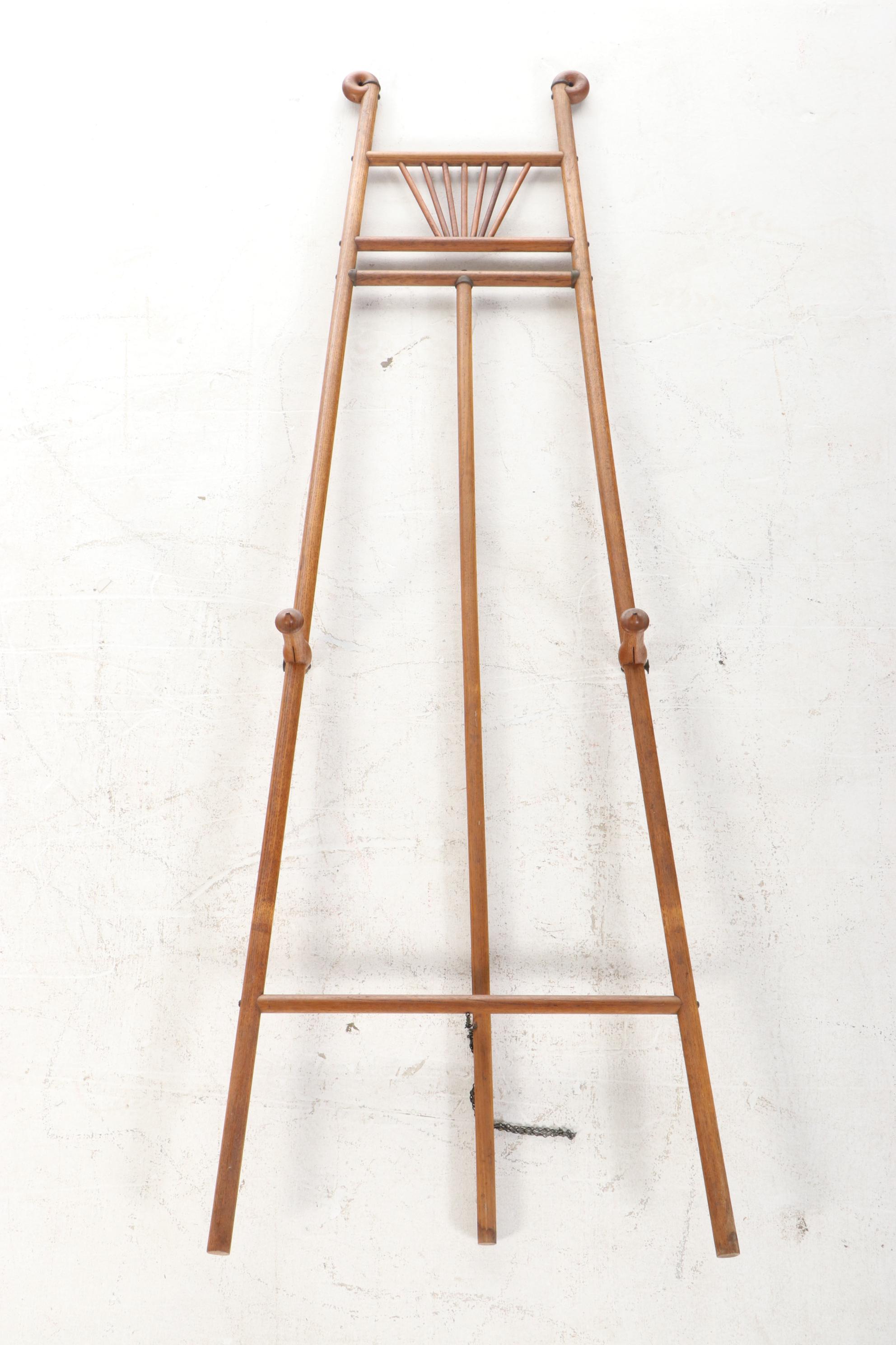 Victorian Aesthetic Movement Oak Parlor Easel, circa 1900