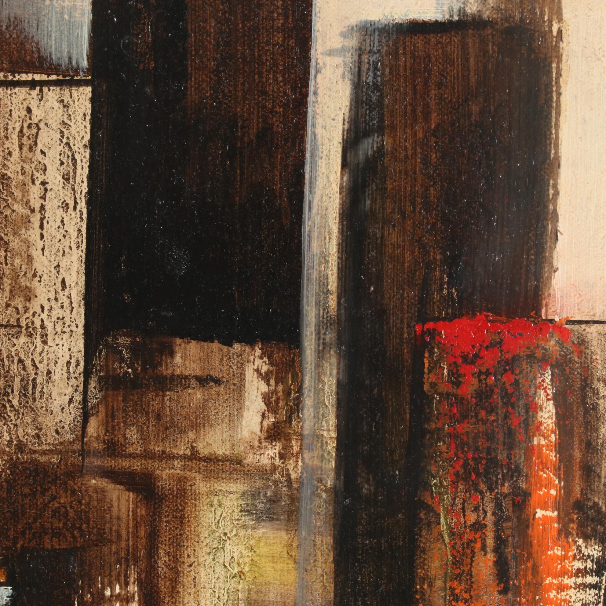 Ozz França Modernist Oil Painting "Study of City - Composition of City"