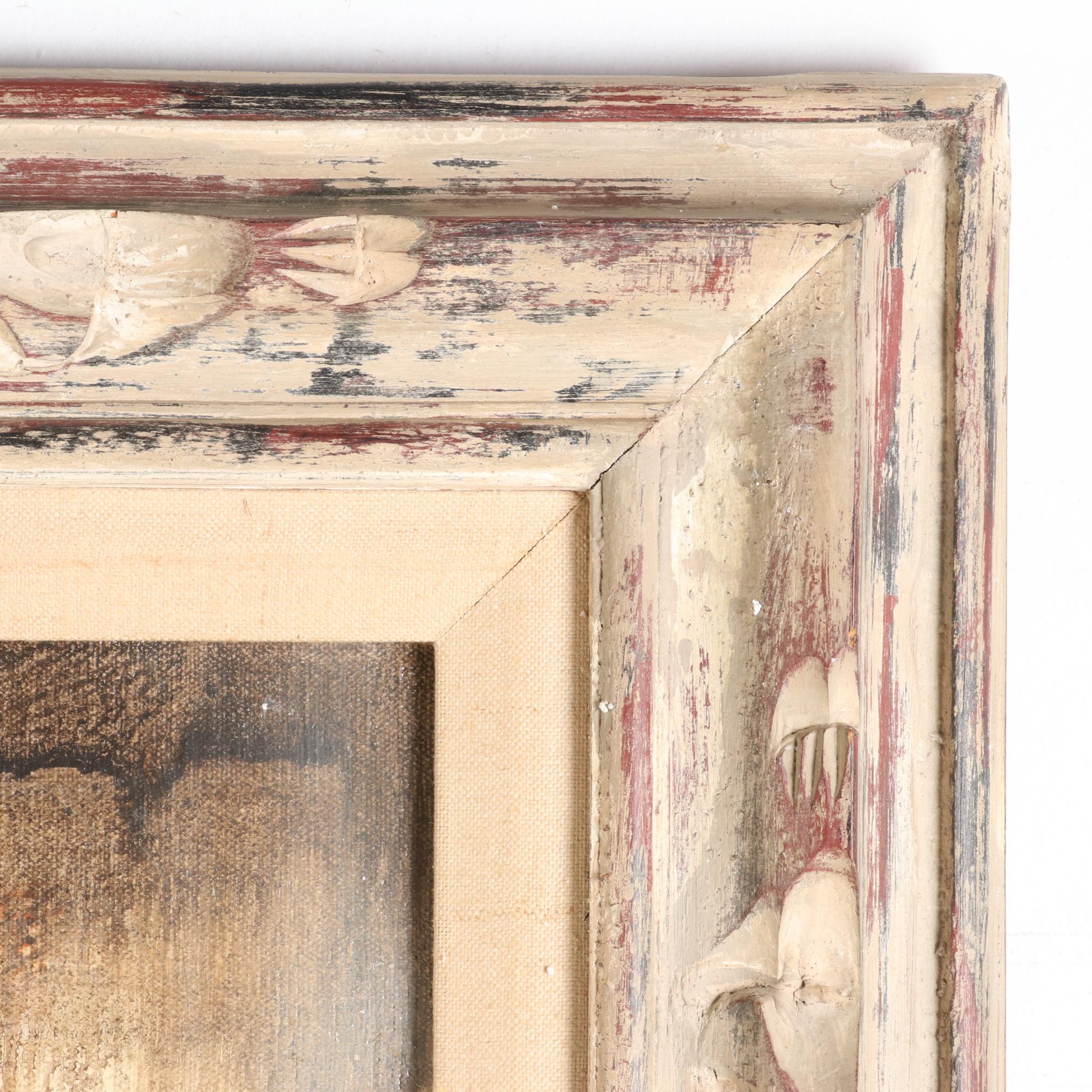 Ozz França Modernist Oil Painting "Study of City - Composition of City"