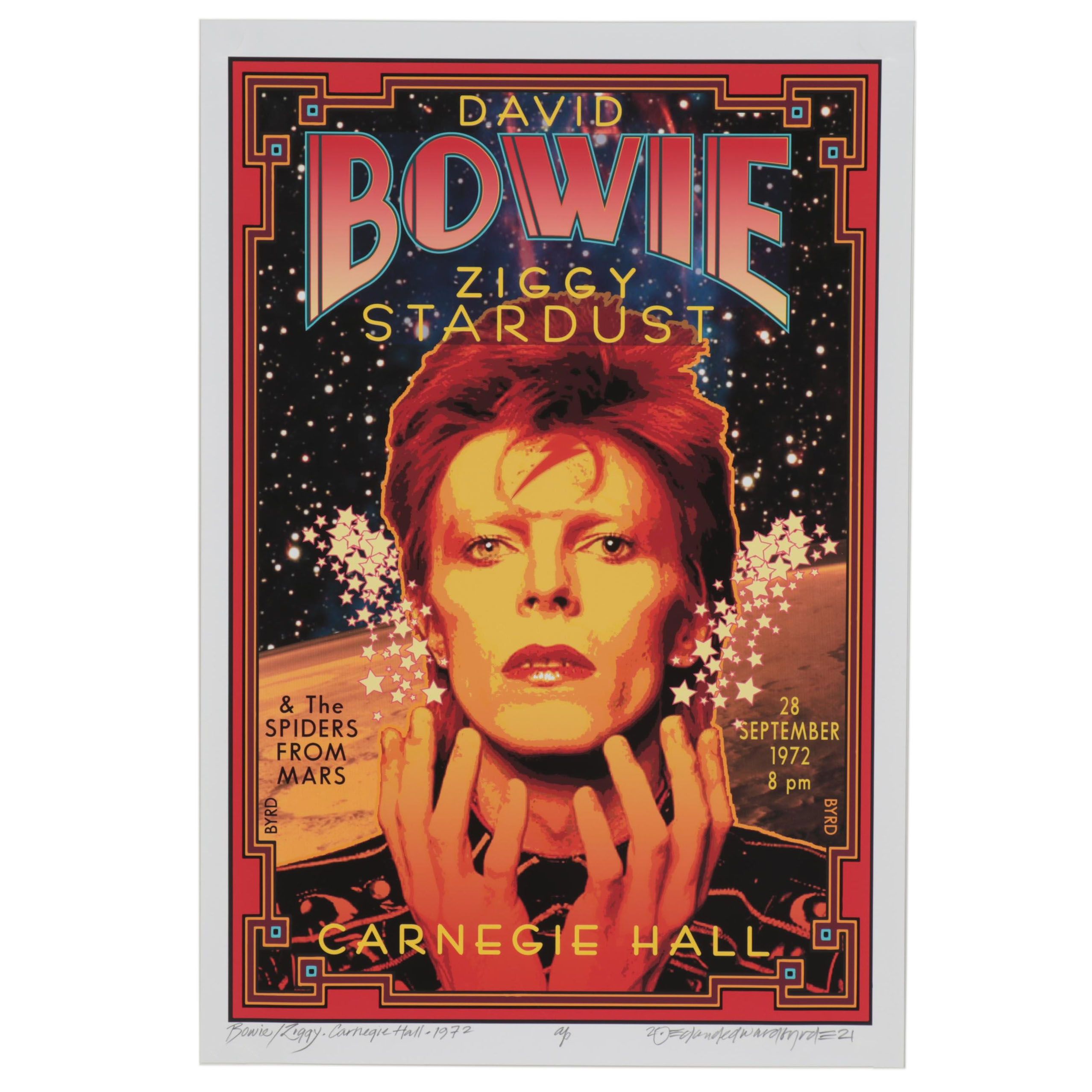 David Edward Byrd Giclée "Bowie/Ziggy at Carnegie Hall 1972," 2021