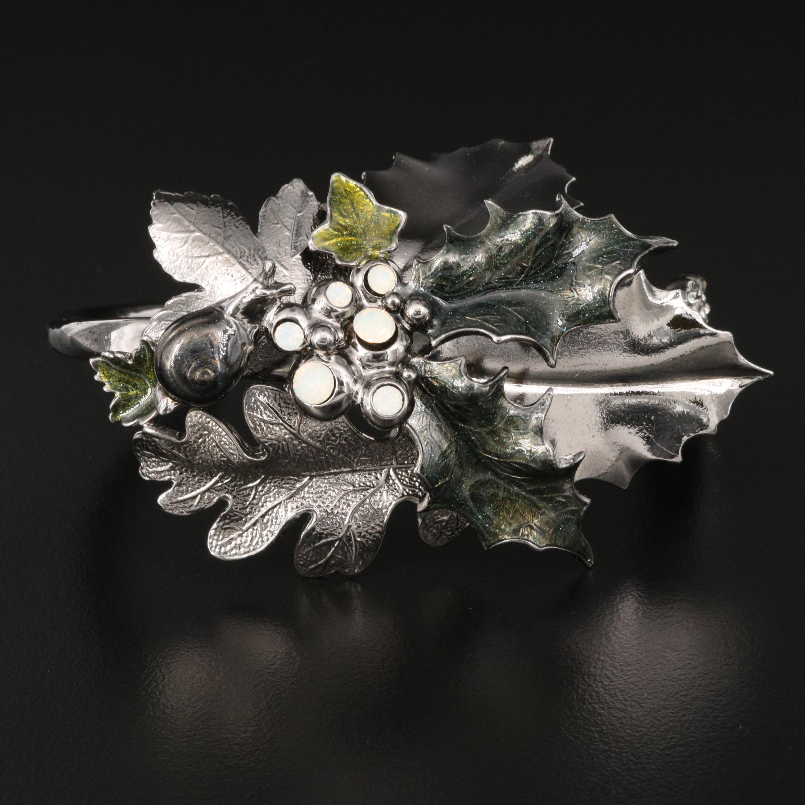 2005 Chanel Fall Collection Foliate Cuff with Chanel Logo