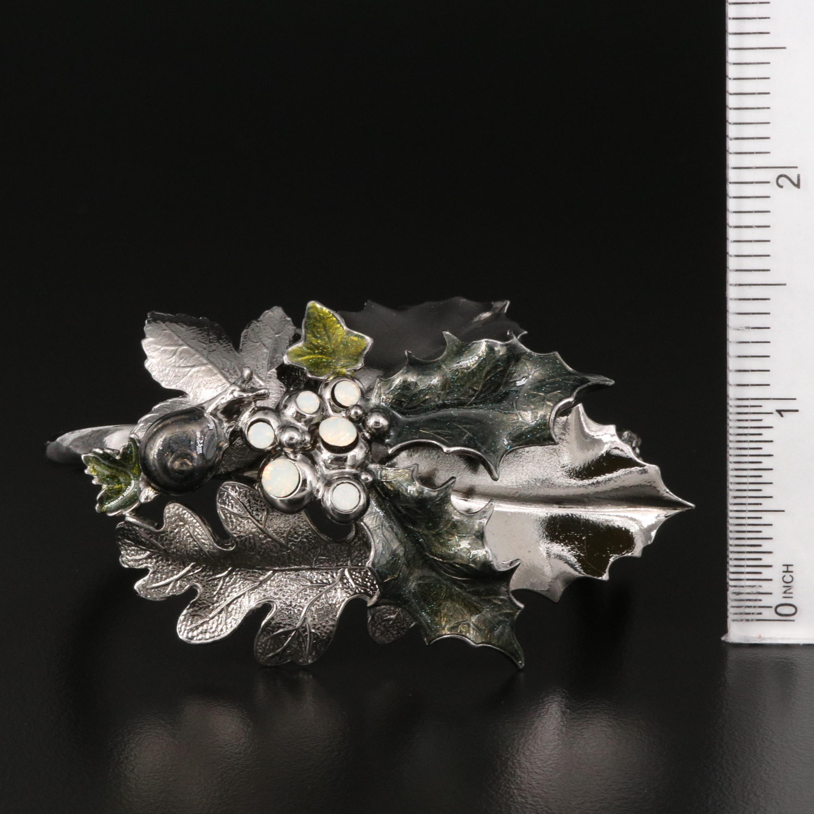 2005 Chanel Fall Collection Foliate Cuff with Chanel Logo