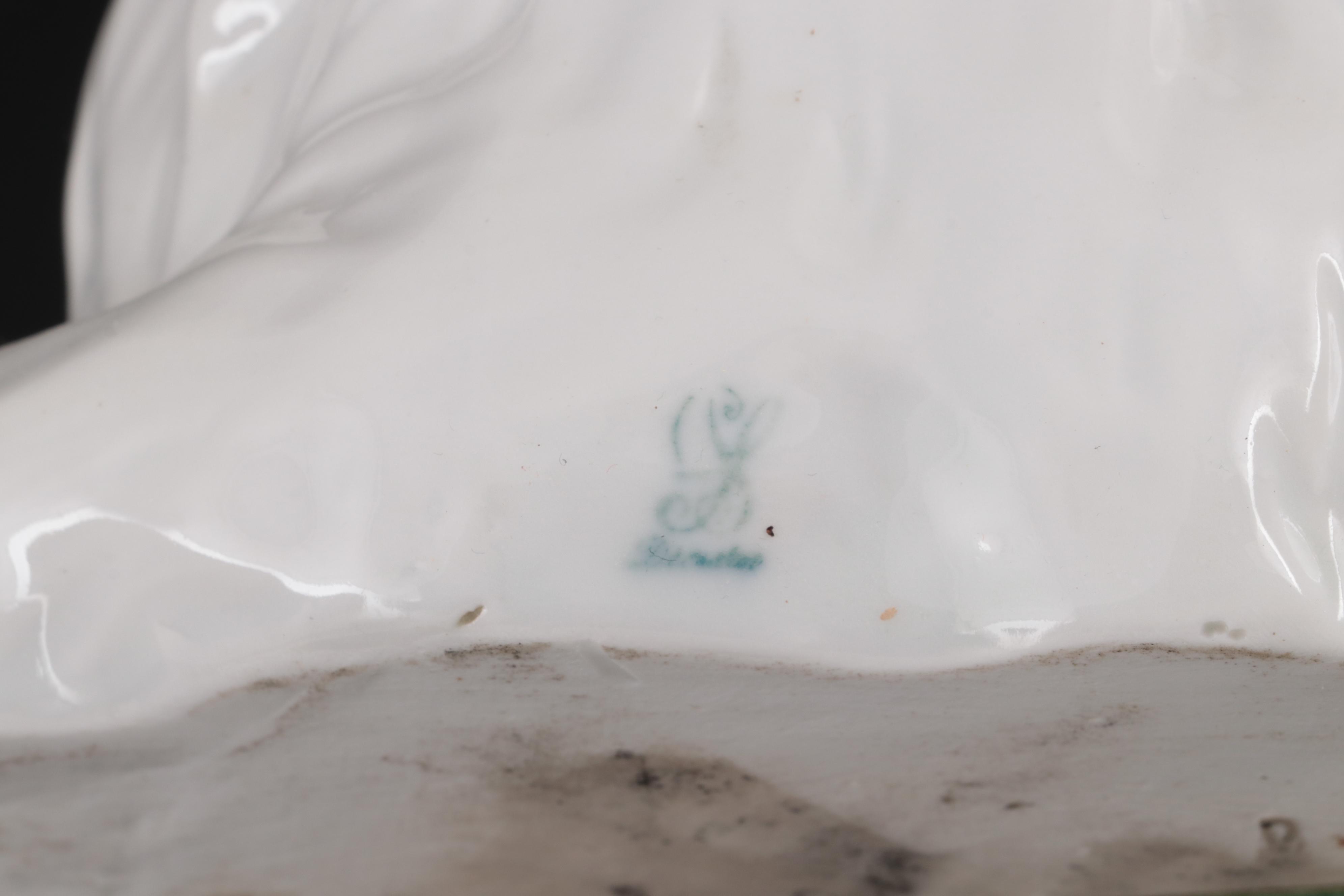 Carl Thieme Potschapple Cat Figurine, Early to Mid 20th Century