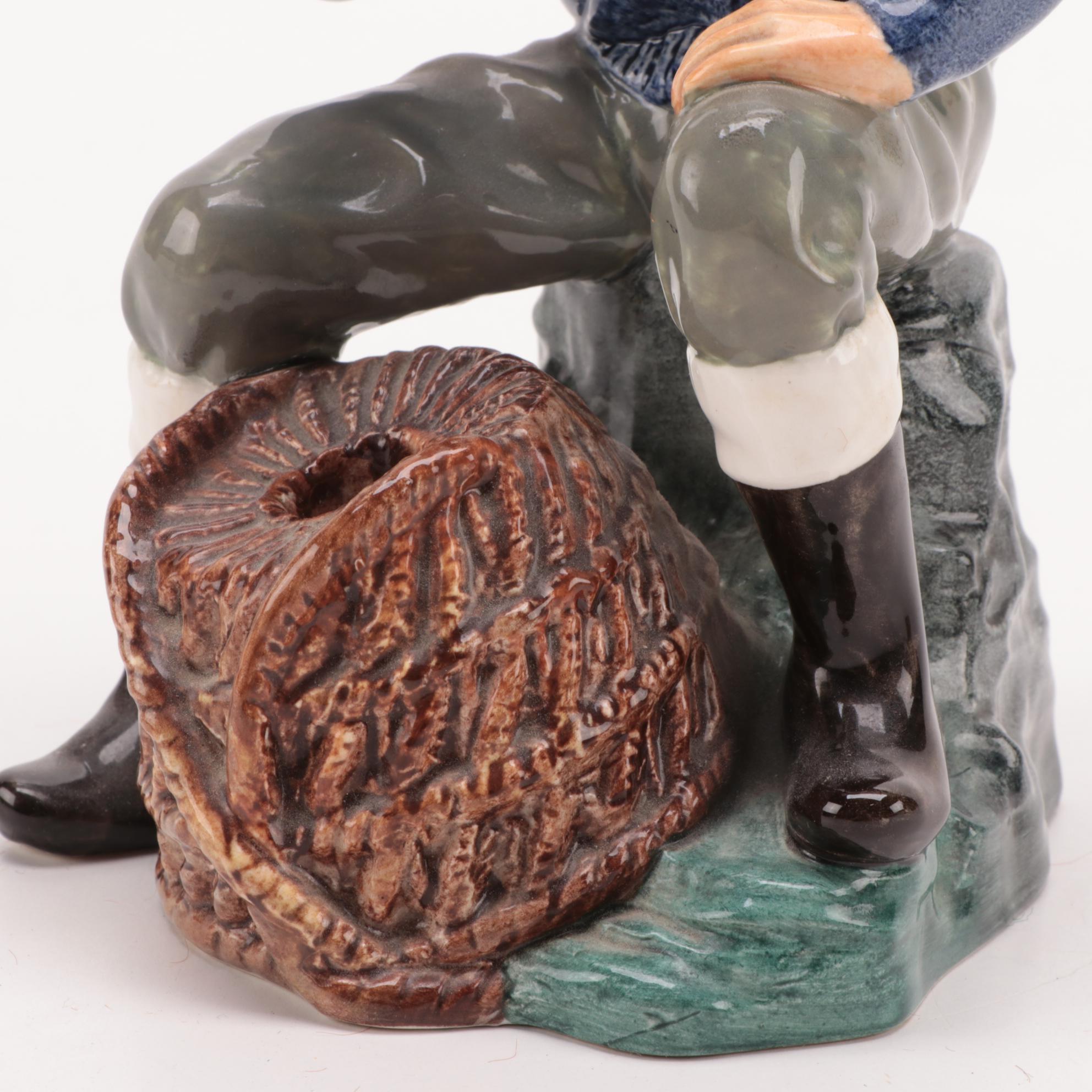 Royal Doulton "Flora" and "The Lobster Man" Ceramic Figurines