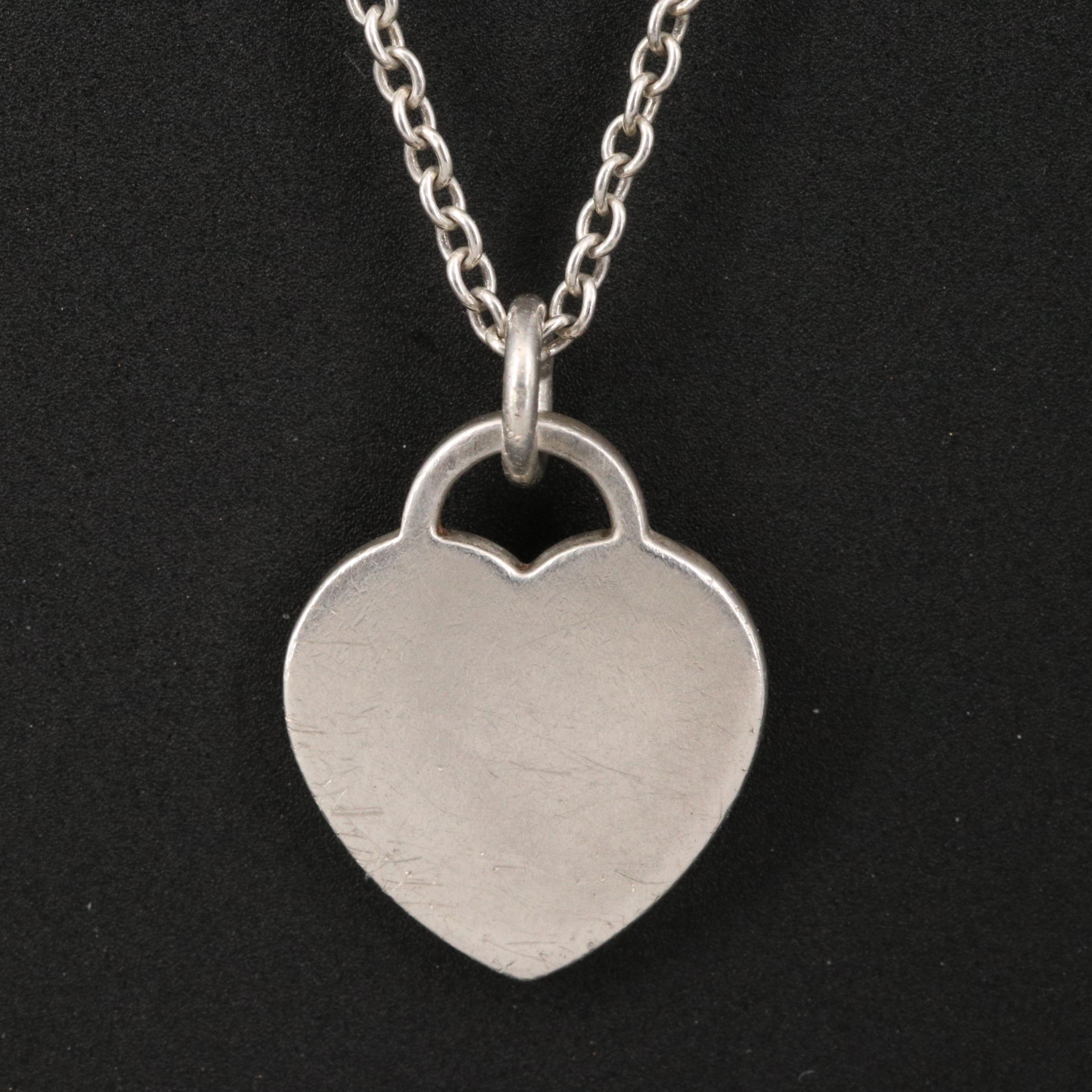 Tiffany & Co. "Return to Tiffany" Heart Tag Pendant Necklace