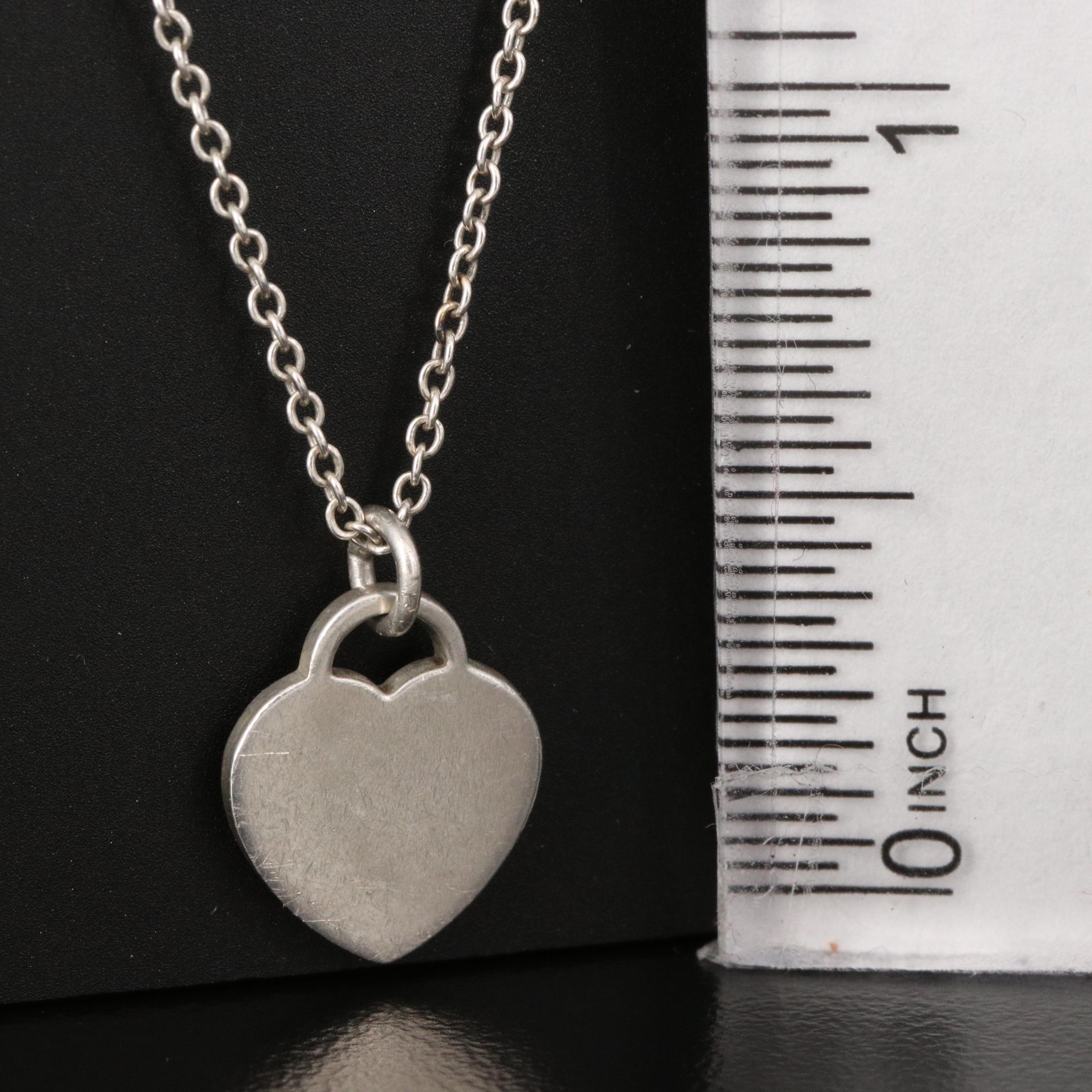 Tiffany & Co. "Return to Tiffany" Heart Tag Pendant Necklace