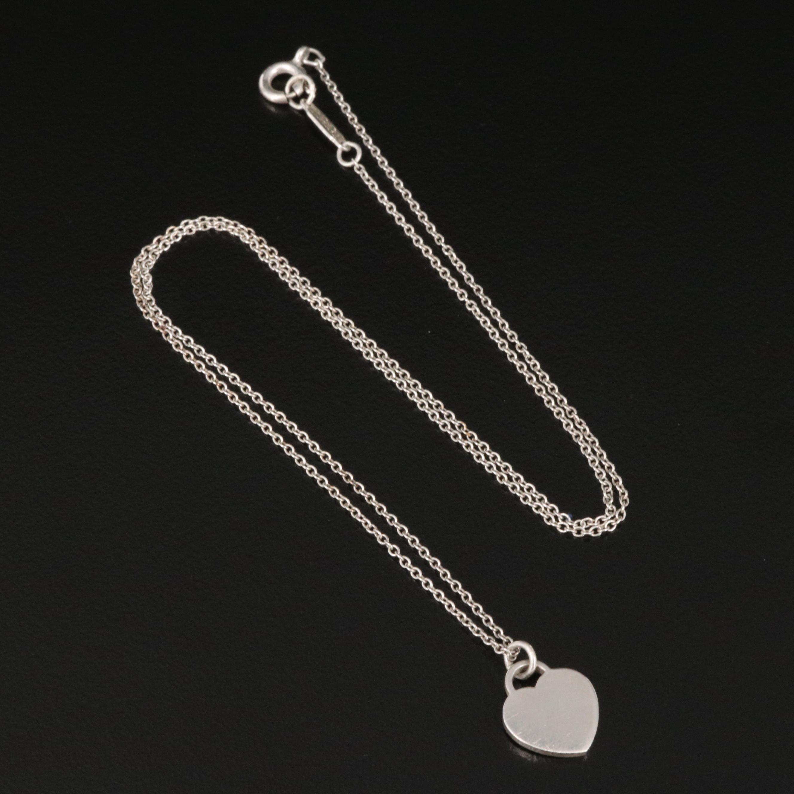 Tiffany & Co. "Return to Tiffany" Heart Tag Pendant Necklace