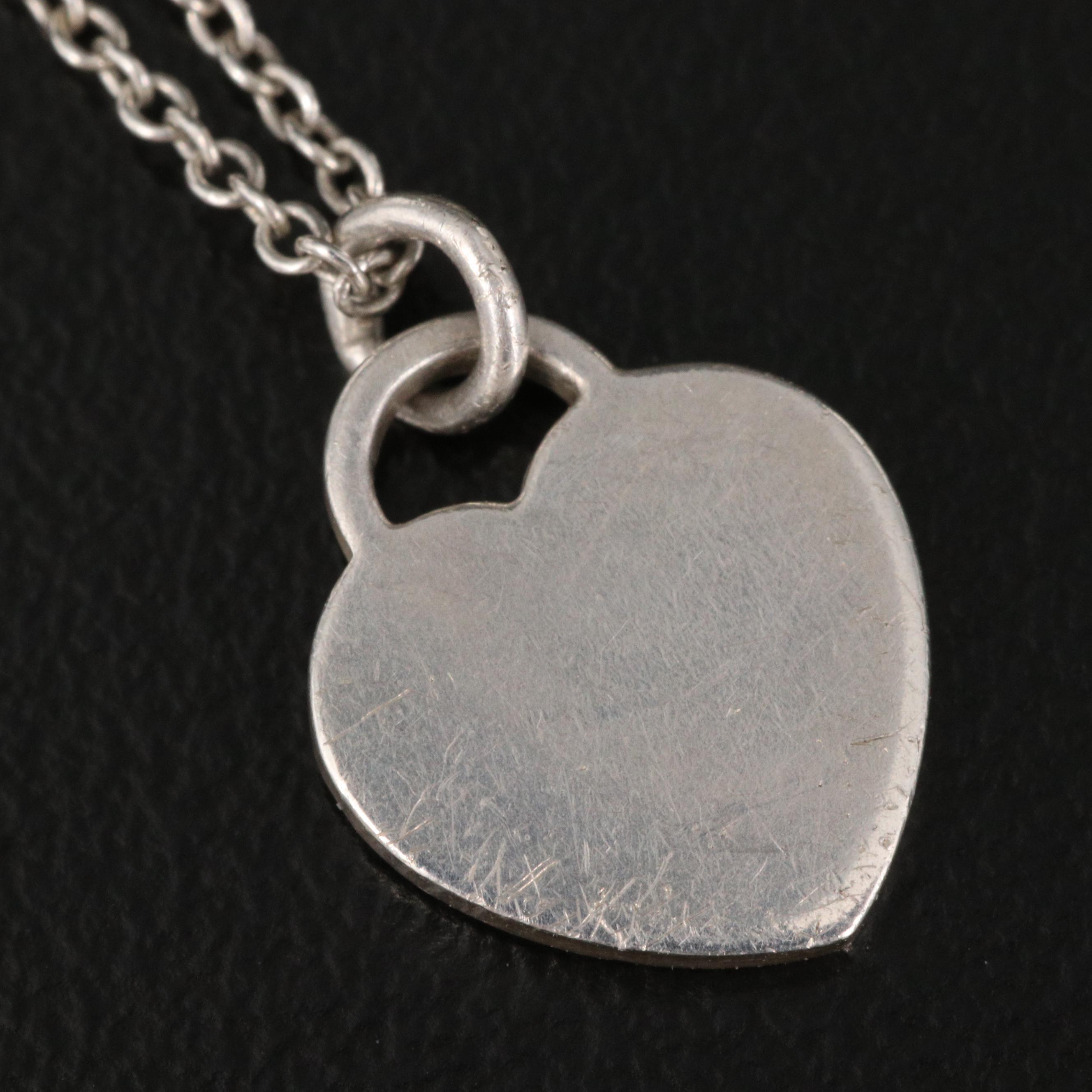 Tiffany & Co. "Return to Tiffany" Heart Tag Pendant Necklace