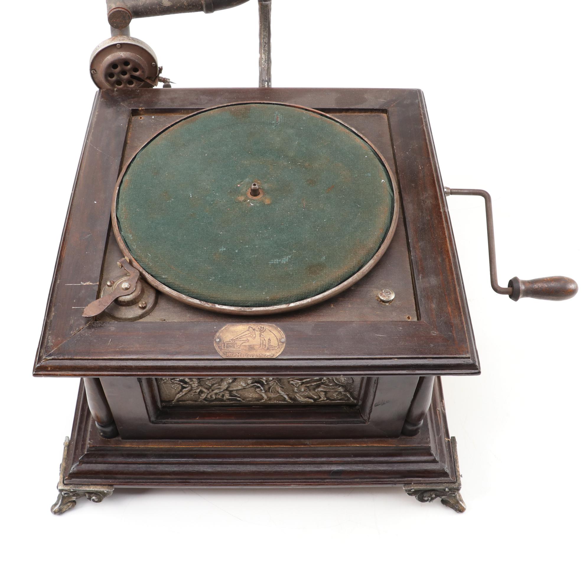 Tabletop Gramophone with Parlophone Lindex-301 Soundbox