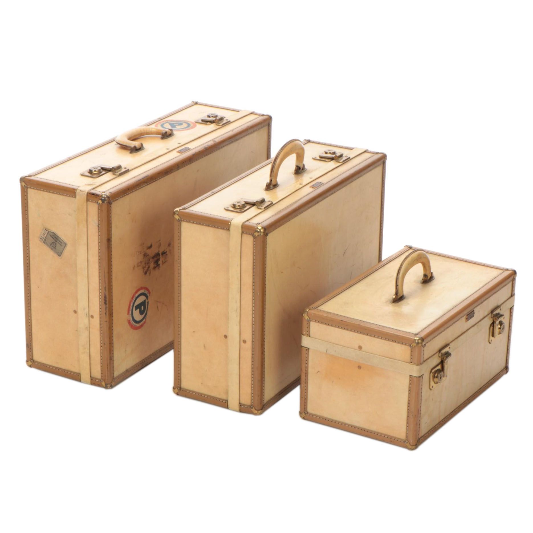 Hartmann Skymate Series 938 Three-Piece Luggage Set in Rawhide