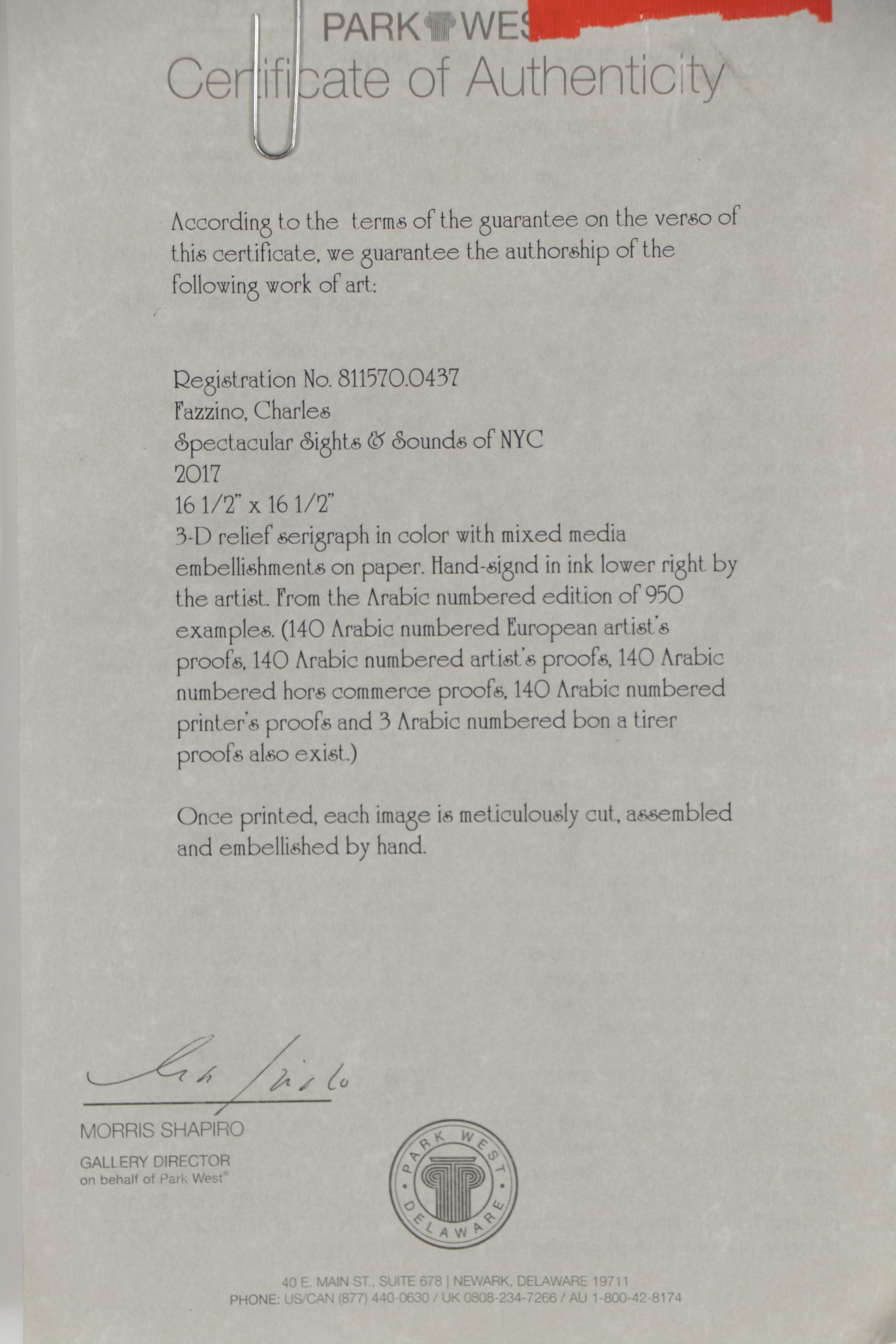 Charles Fazzino Mixed Media Collage "The Spectacular Sights and Sounds of NYC"