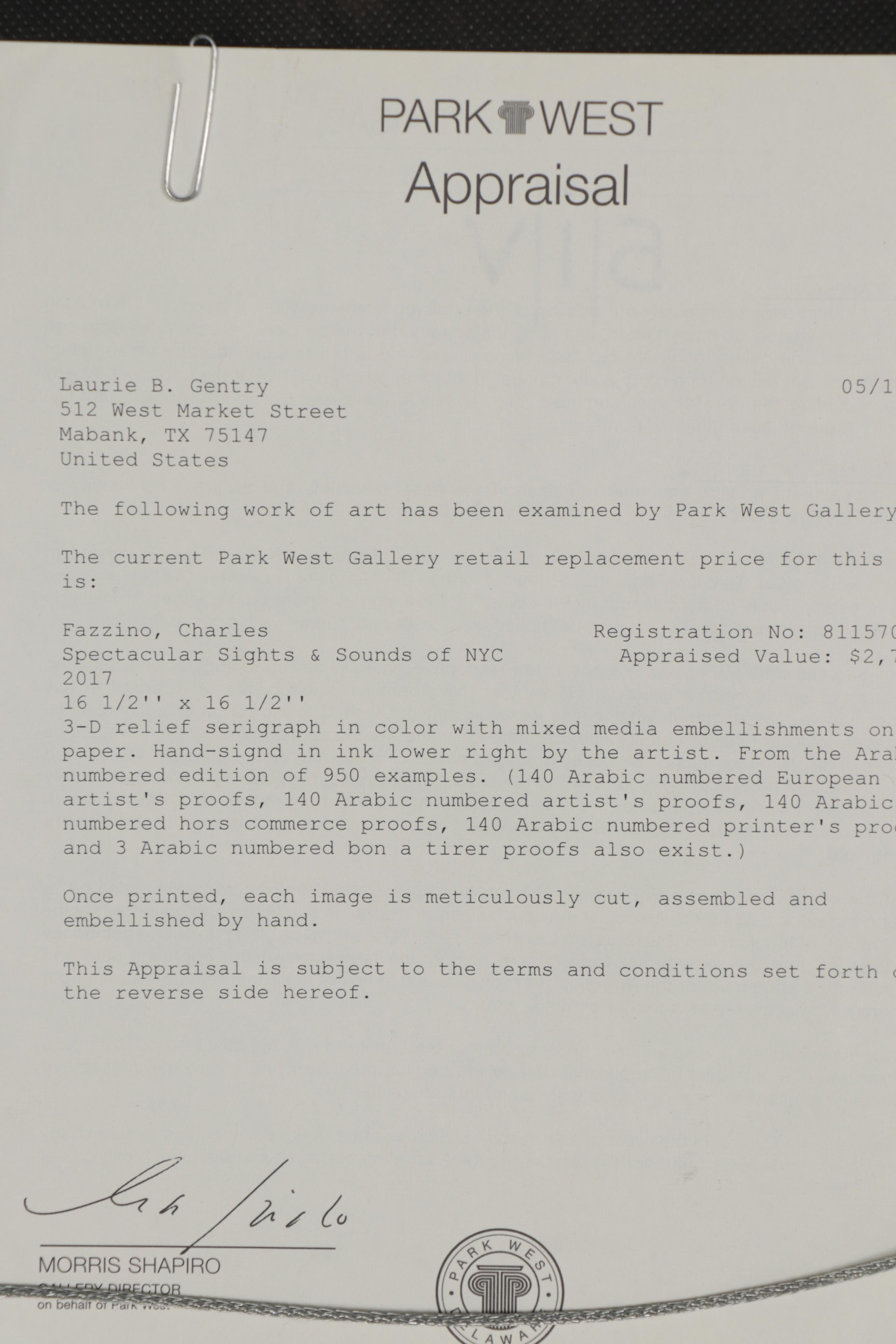 Charles Fazzino Mixed Media Collage "The Spectacular Sights and Sounds of NYC"