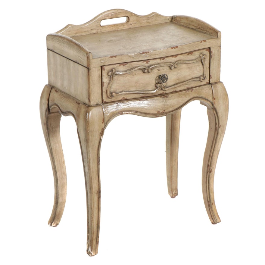 Hooker Furniture French Provincial Style Paint-Decorated Wooden Side Table