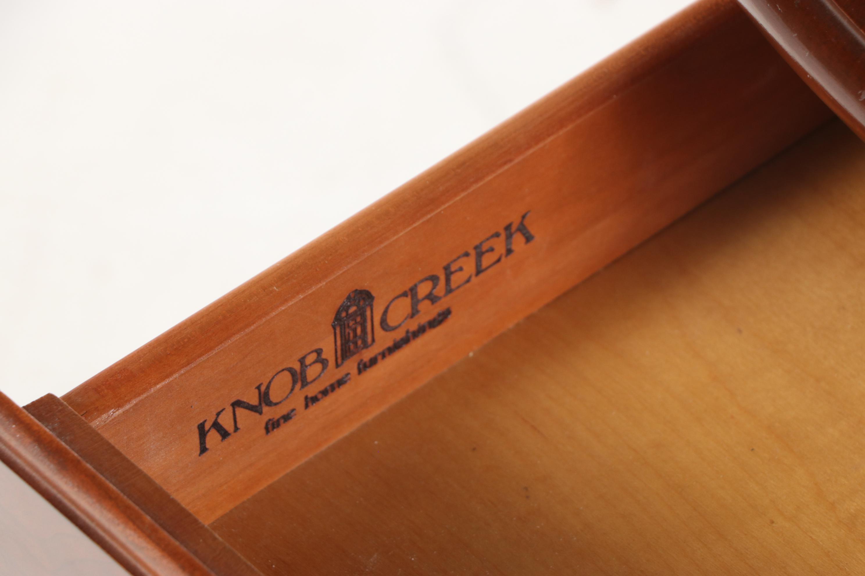 Knob Creek Queen Anne Style Cherry Side Table, Late 20th Century