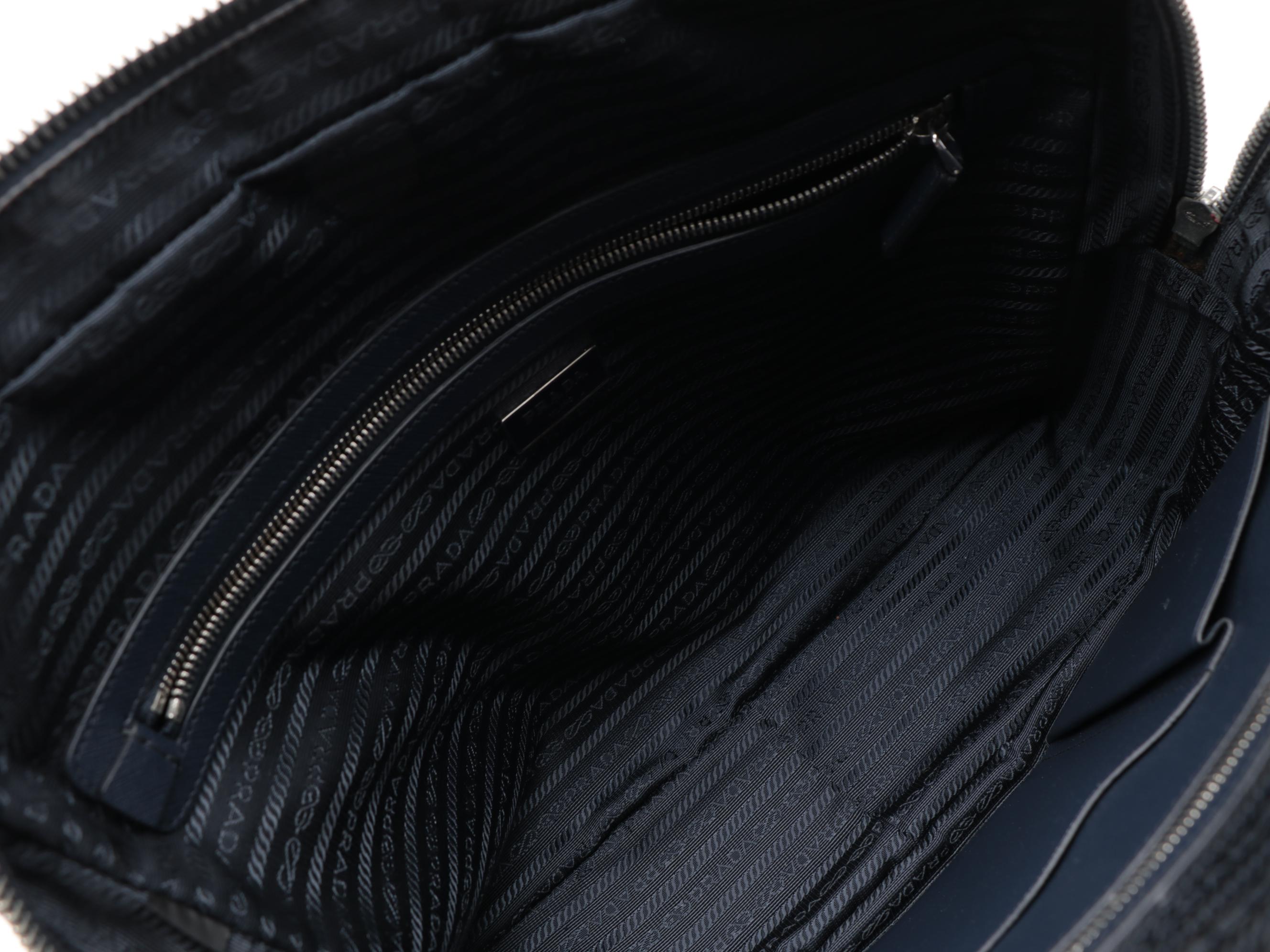 Prada Navy Saffiano Leather Briefcase