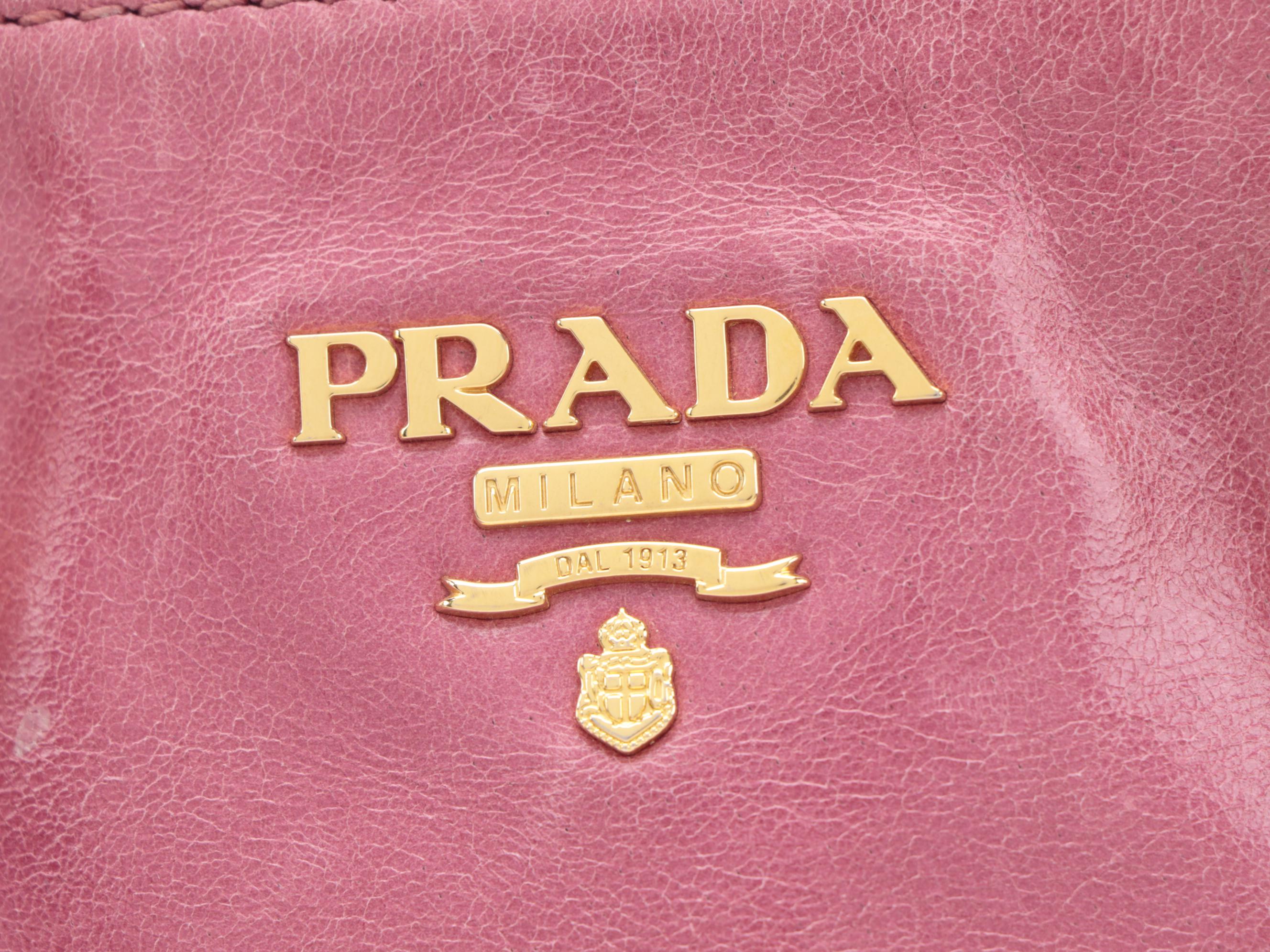 Prada Pink Vitello Shine Leather Two-Way Satchel