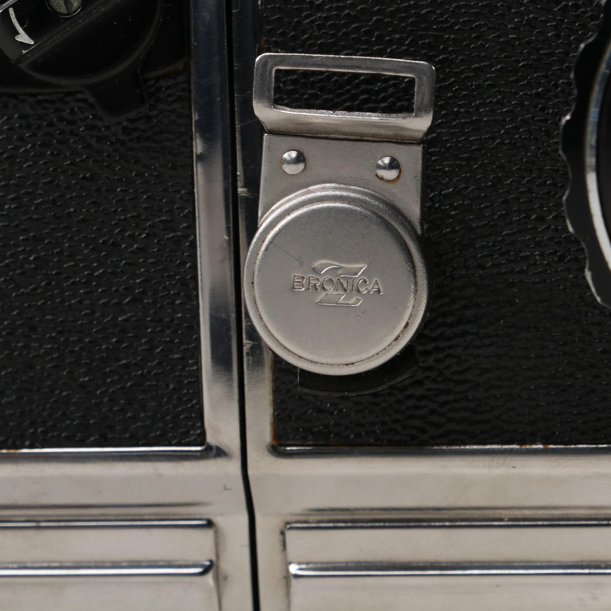 Zenza Bronica SLR Camera with Strap, Grip, Lens and Extra Film Back