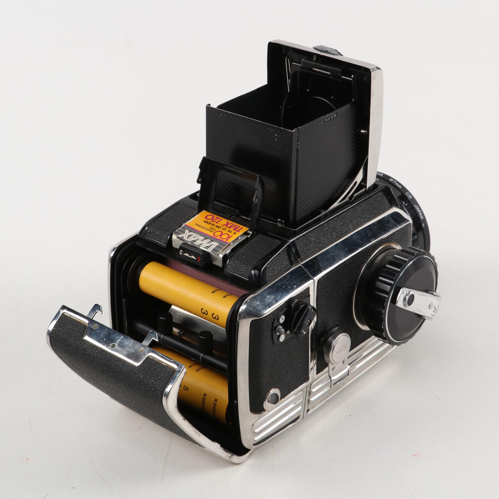 Zenza Bronica SLR Camera with Strap, Grip, Lens and Extra Film Back