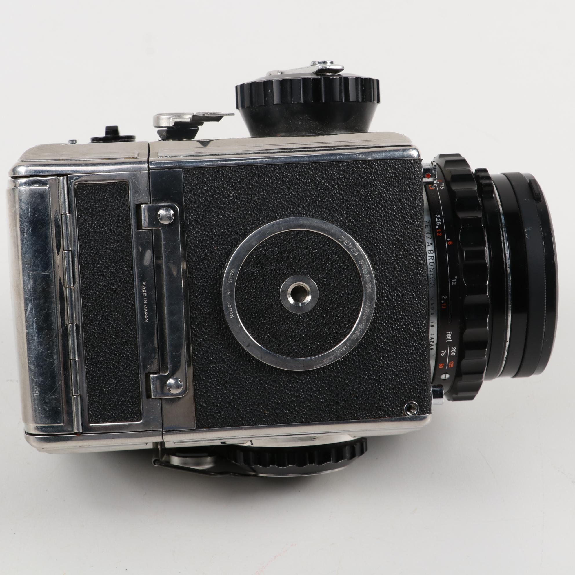Zenza Bronica SLR Camera with Strap, Grip, Lens and Extra Film Back