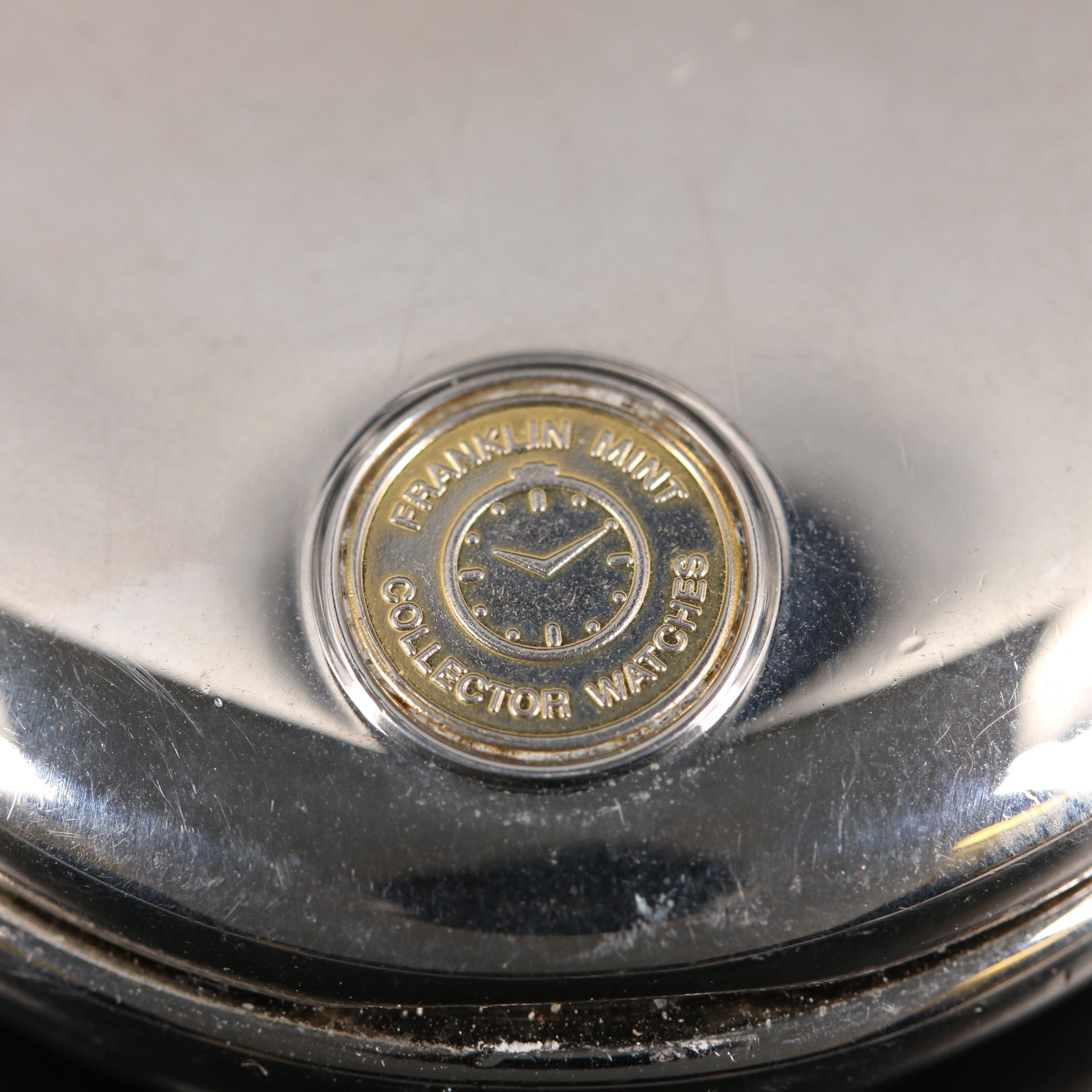 Franklin Mint Wolf Design Pocket Watch