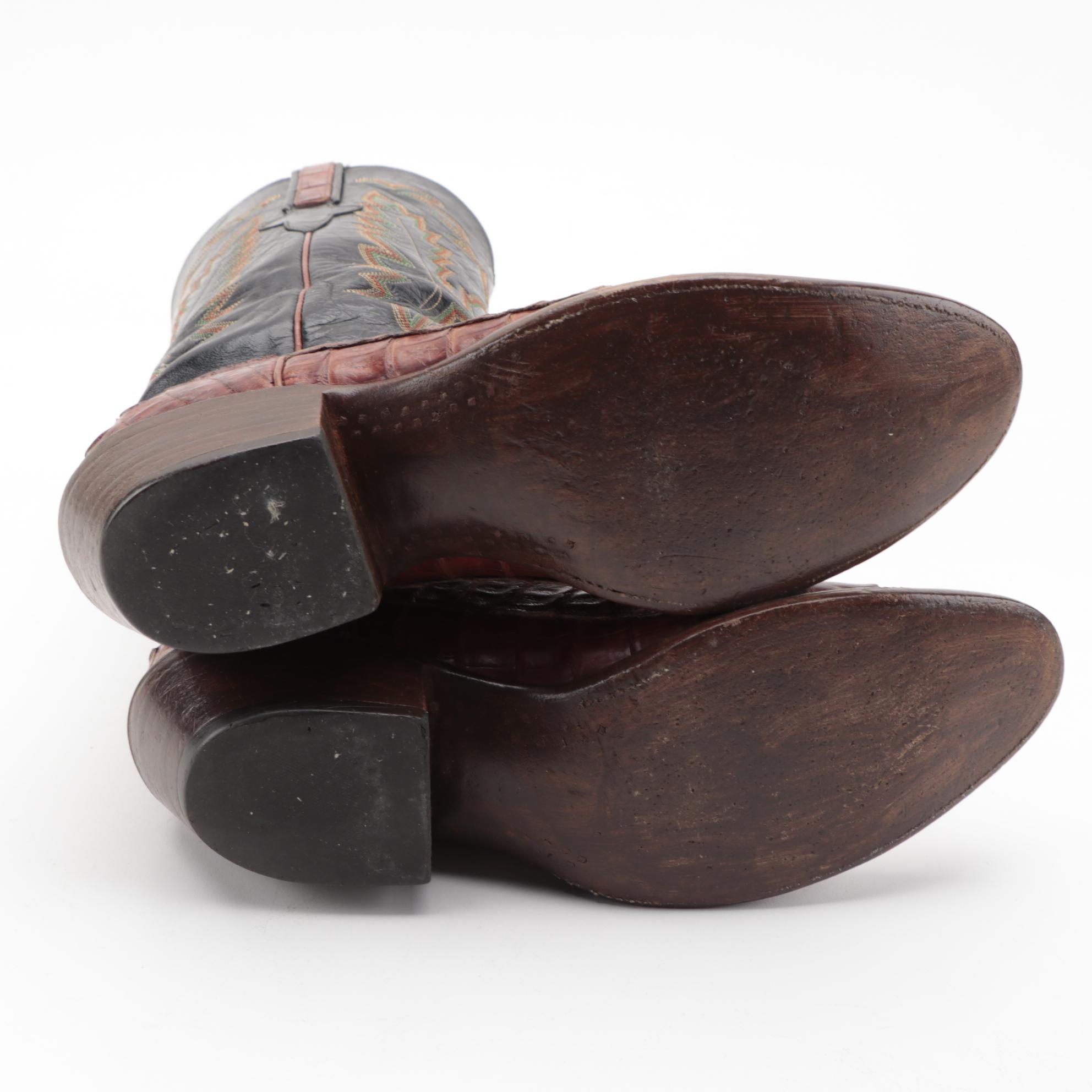 Men's Lucchese Classics L1209 Handmade Caiman Alligator Skin Boots