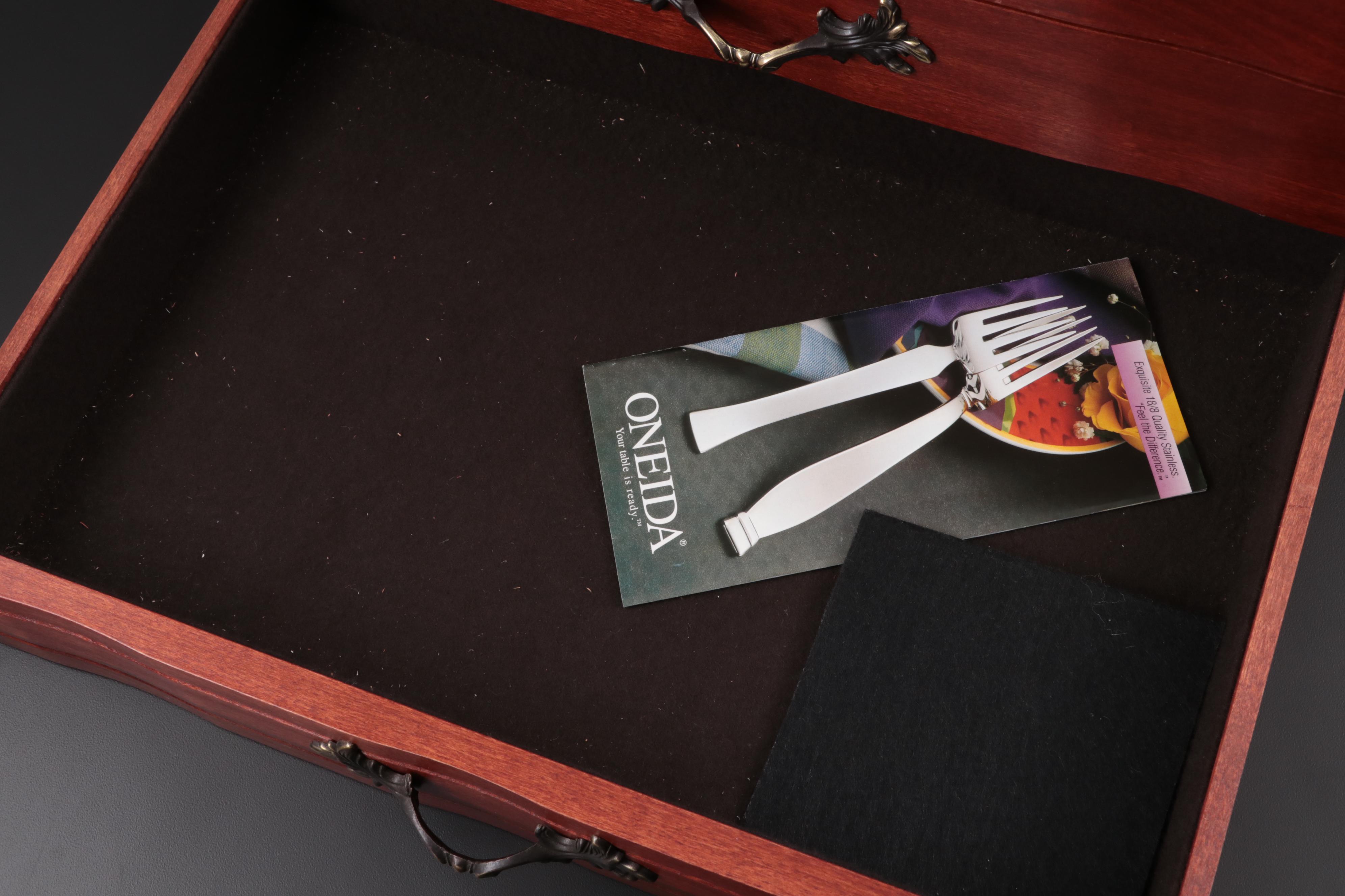 Oneida "Golden Etage" Stainless Flatware with Gold Accents, 1996–2001