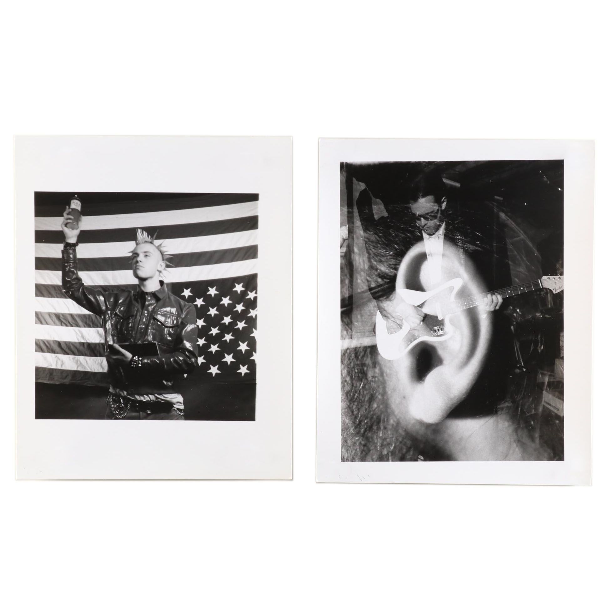 Sheila Ali Black and White Photographs of Anti-Flag Punk Band, 1990s