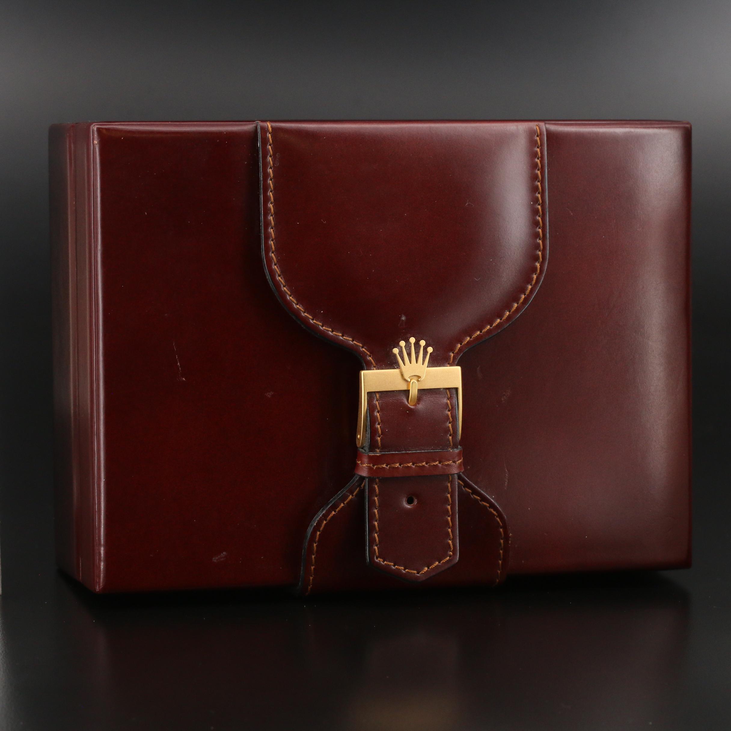 Vintage Rolex Brown Leather Watch Box
