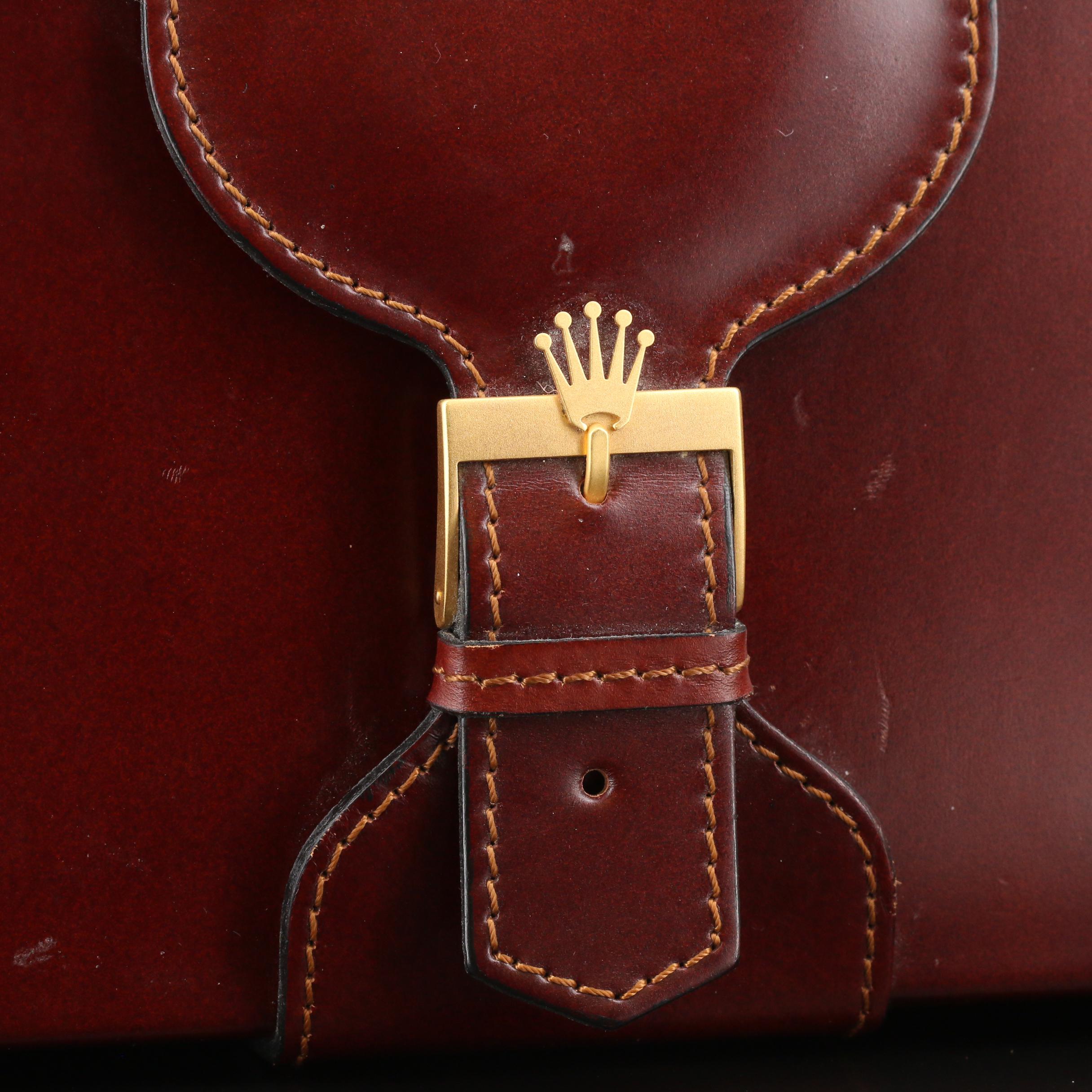 Vintage Rolex Brown Leather Watch Box