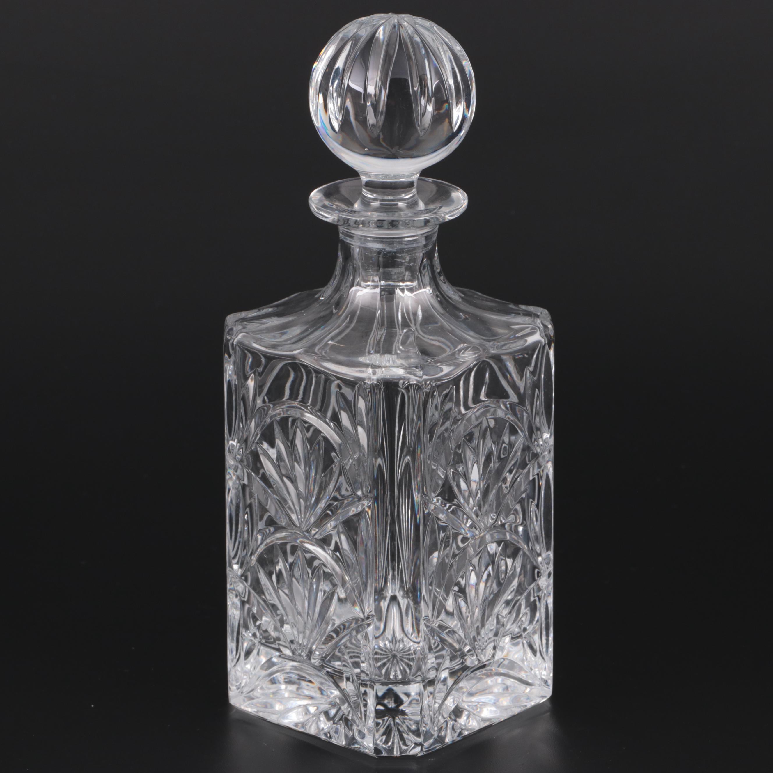 Ralph Lauren "Glen Plaid" Crystal Barware and Towle Crystal Decanter