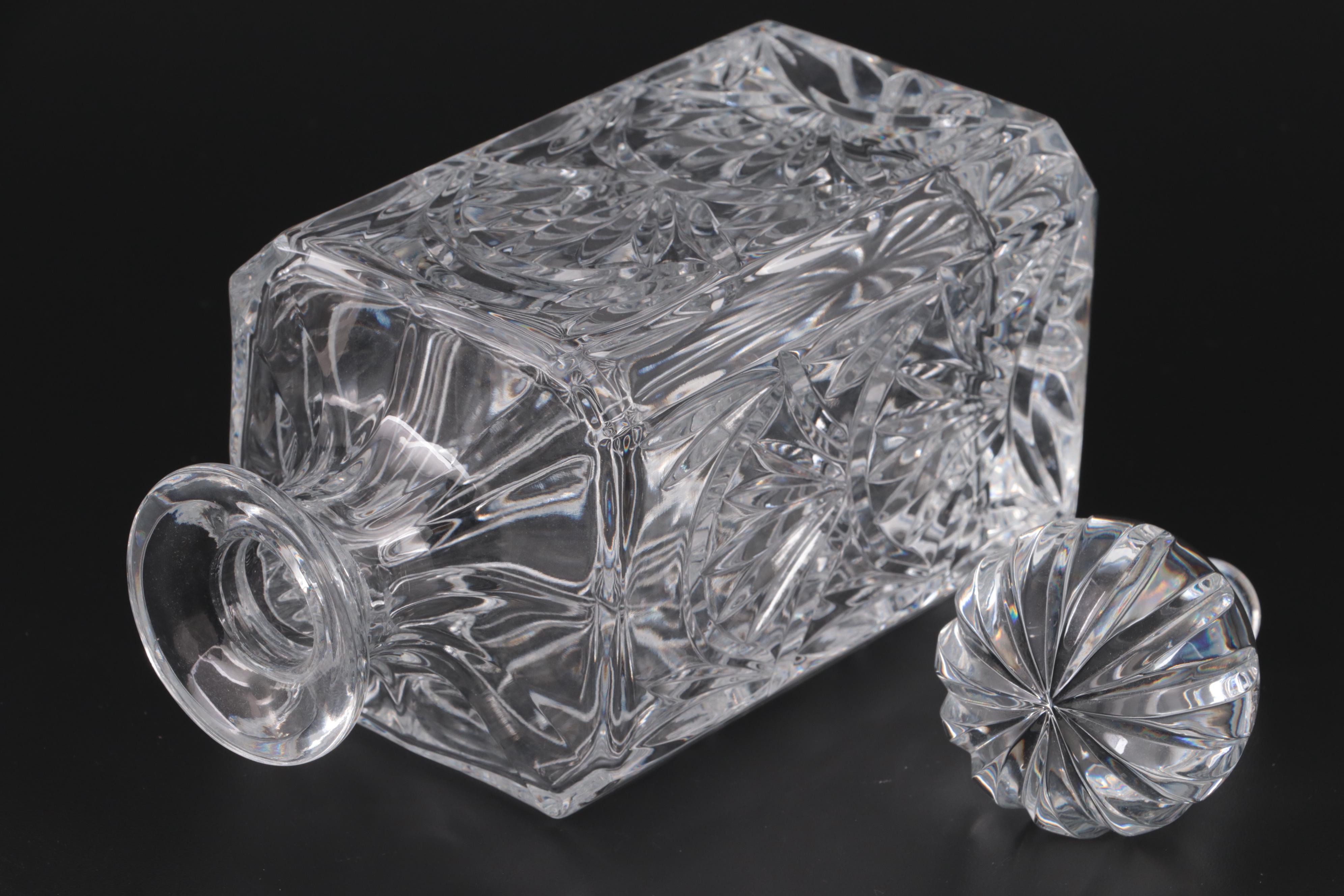 Ralph Lauren "Glen Plaid" Crystal Barware and Towle Crystal Decanter