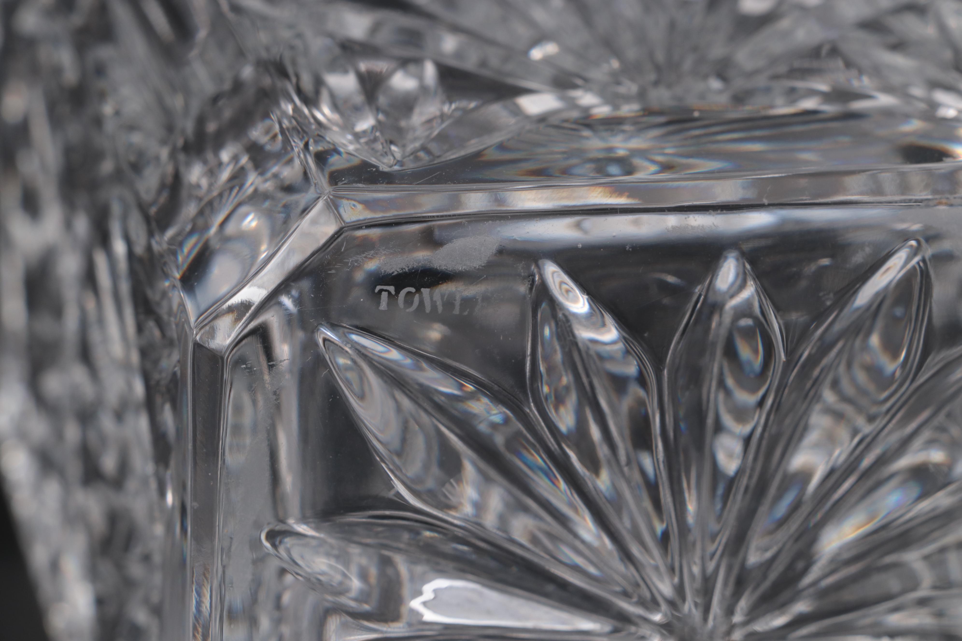 Ralph Lauren "Glen Plaid" Crystal Barware and Towle Crystal Decanter