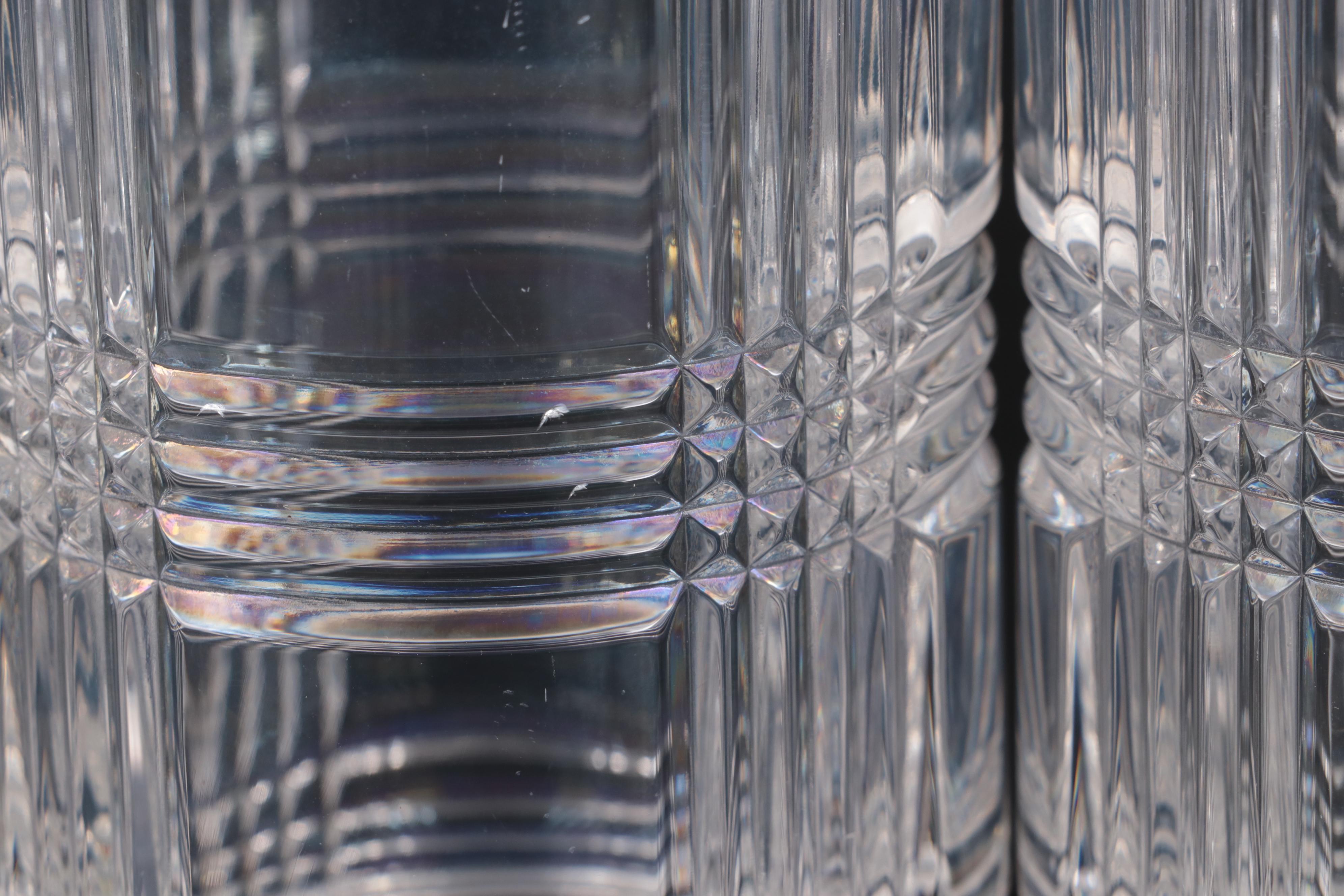 Ralph Lauren "Glen Plaid" Crystal Barware and Towle Crystal Decanter